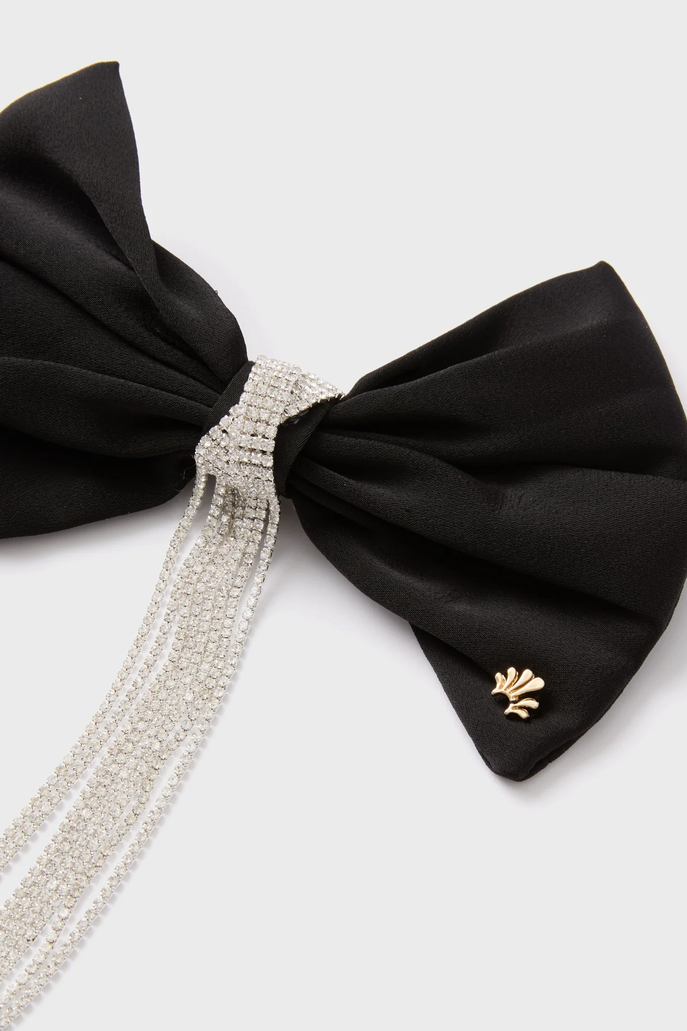 Jet Crystal Kristina Crystal Bow Barrette - Image 3