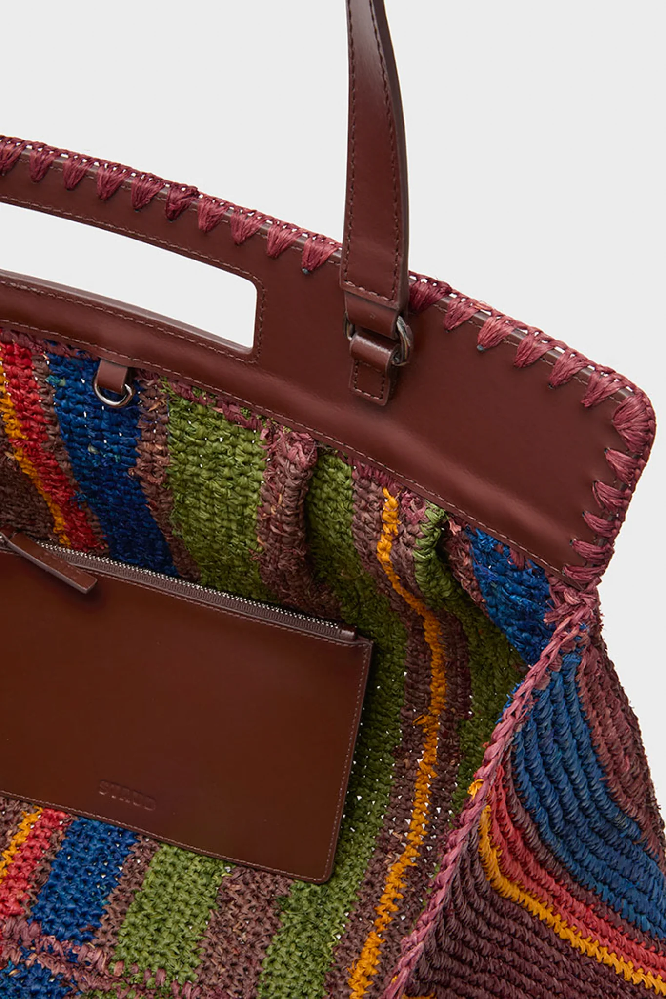 Jungle Stripe Raffia Rue Tote Bag - Image 5