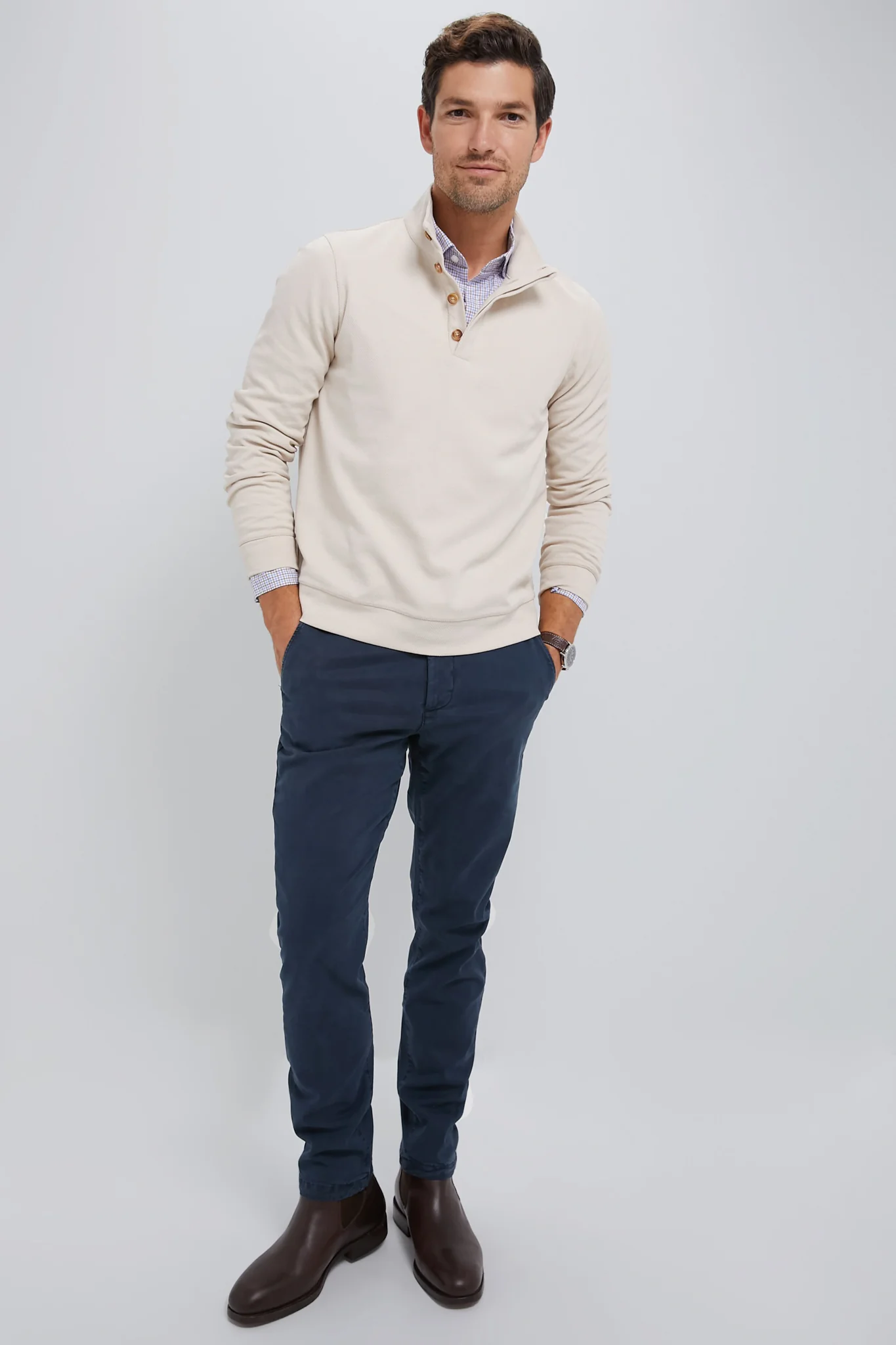 Khaki Cambridge Pullover - Image 2