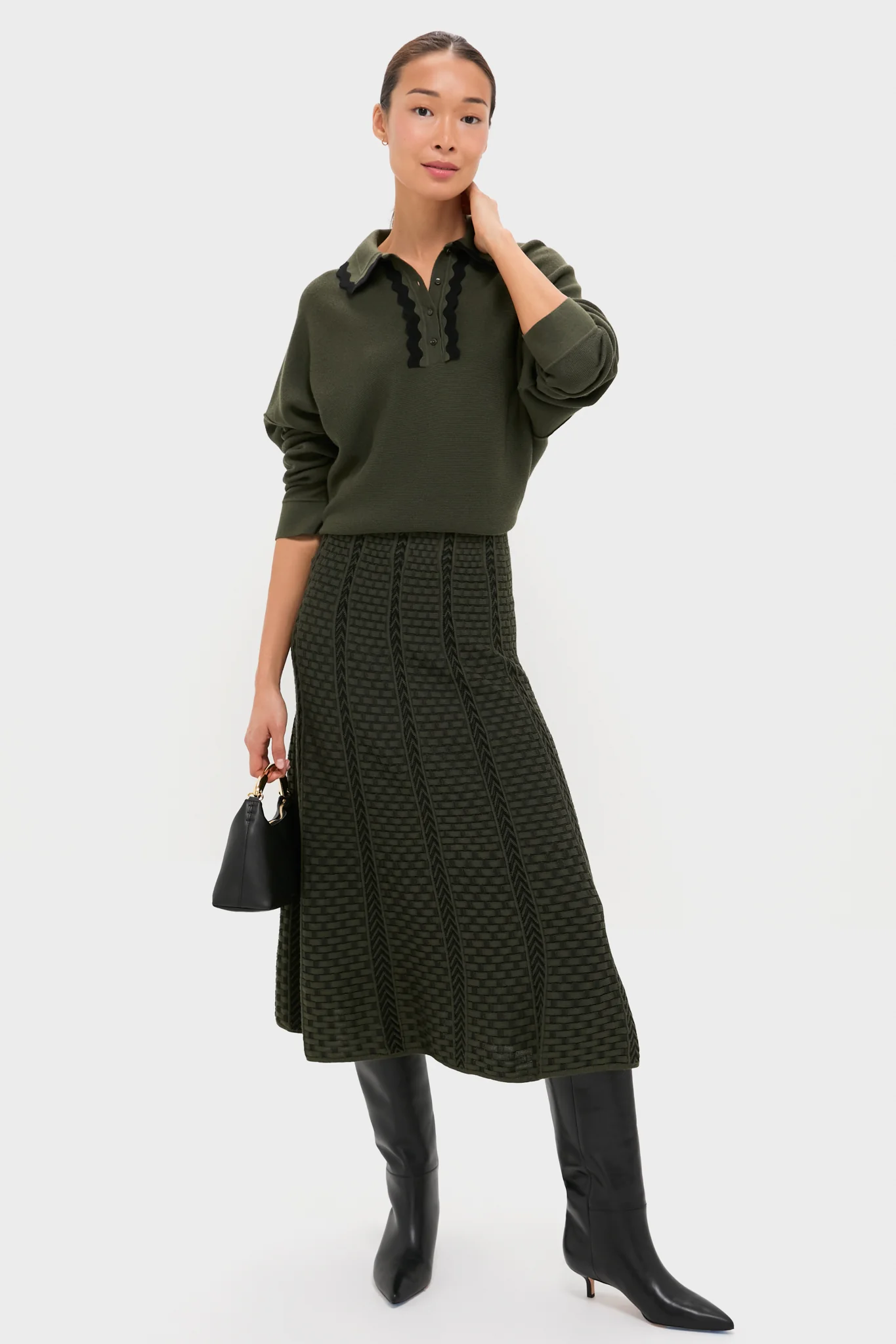 Khaki Duchesse Top - Image 2
