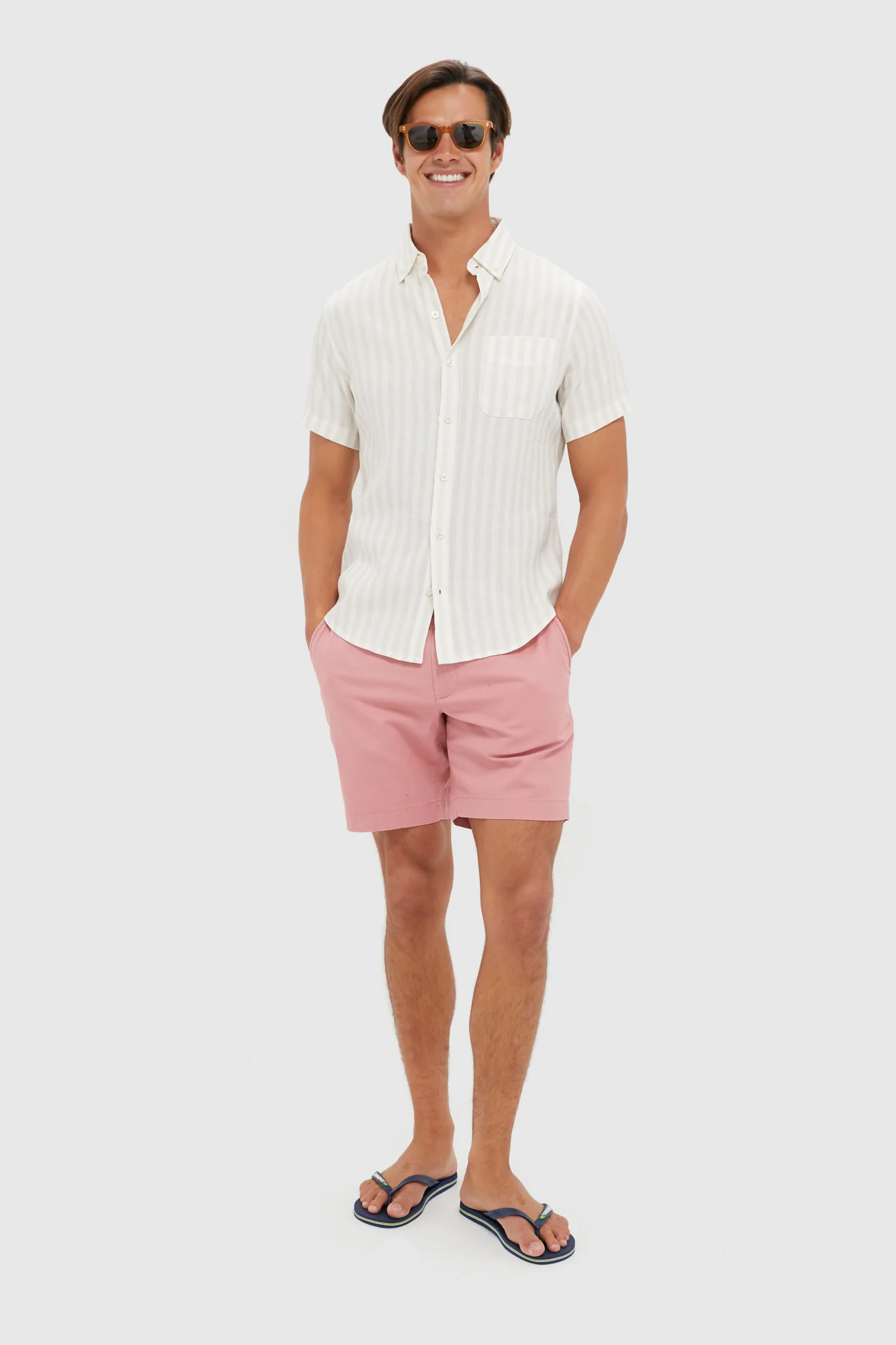 Khaki Stripe Costa Shirt - Image 2