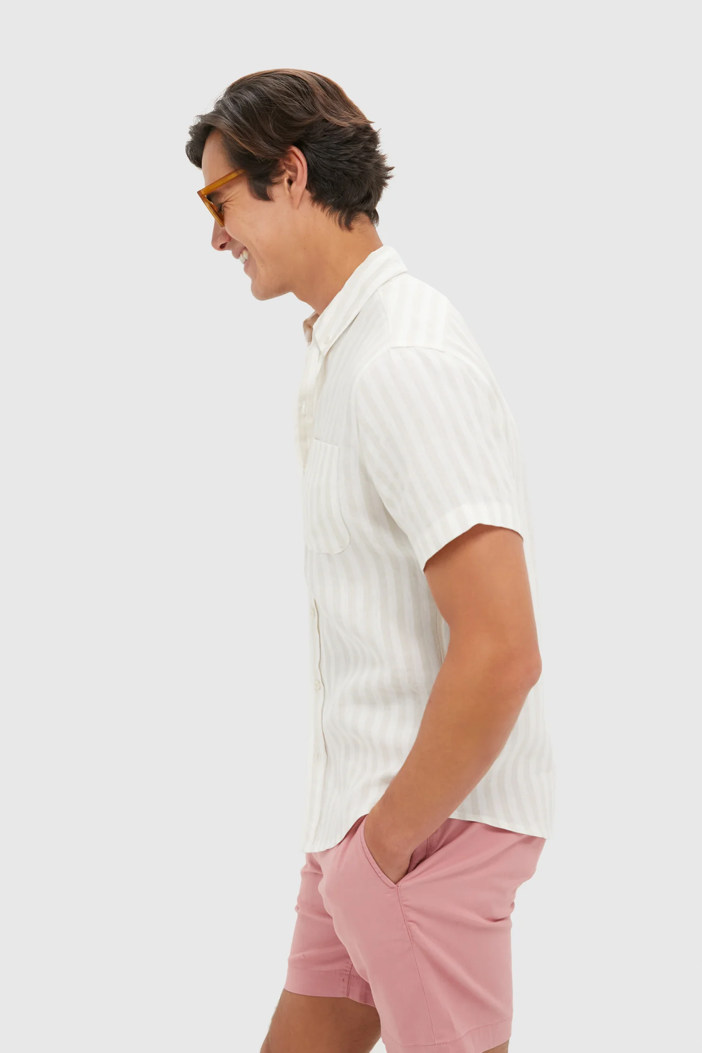 Khaki Stripe Costa Shirt - Image 3