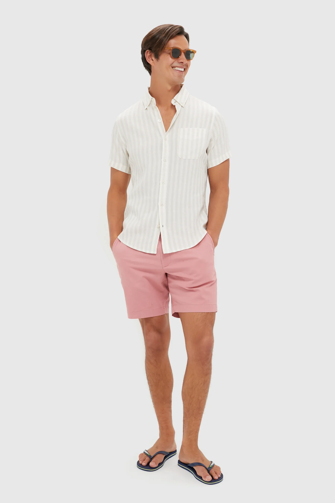 Khaki Stripe Costa Shirt - Image 6