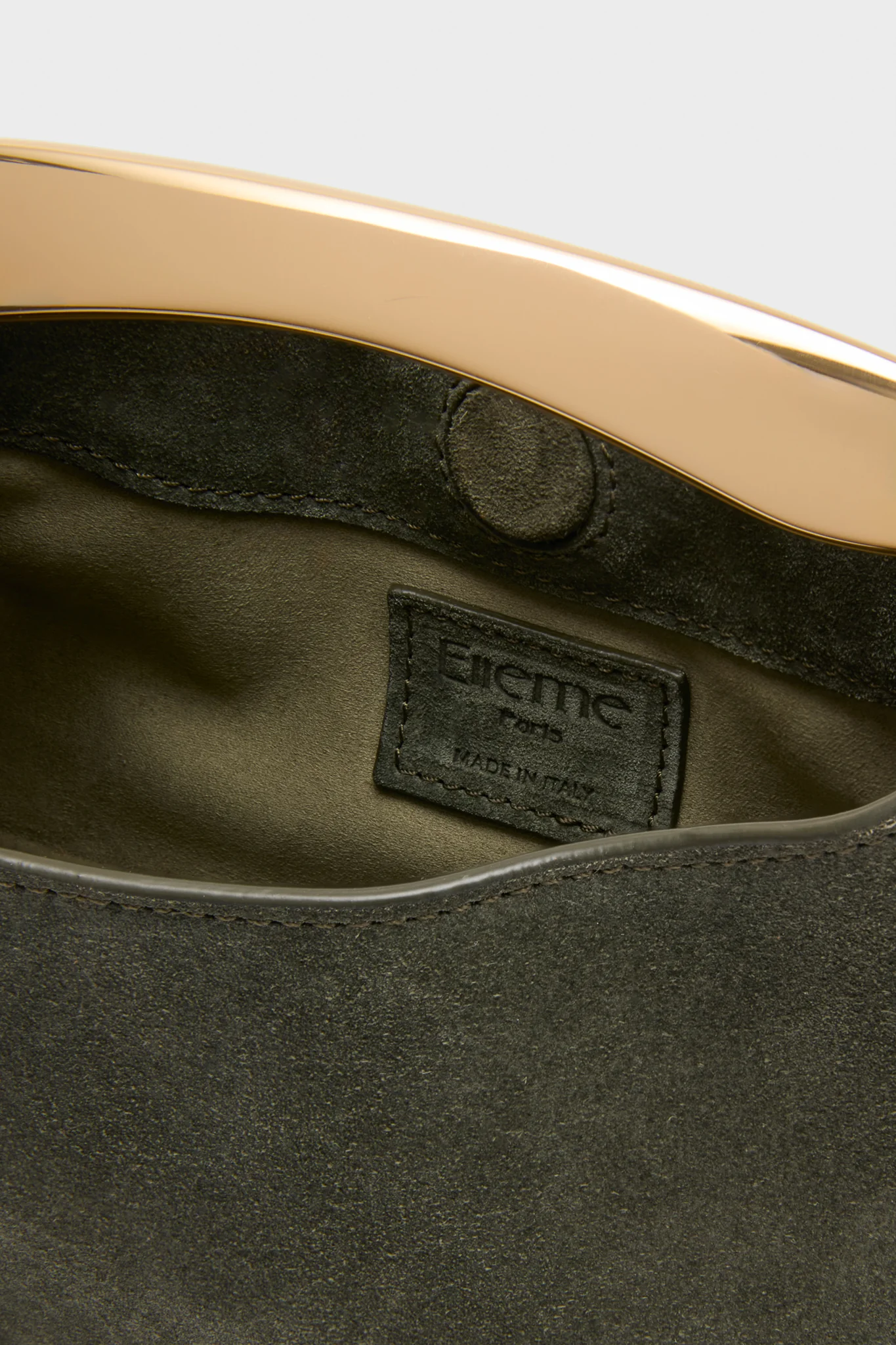 Khaki Suede Mini Boomerang Bag - Image 5