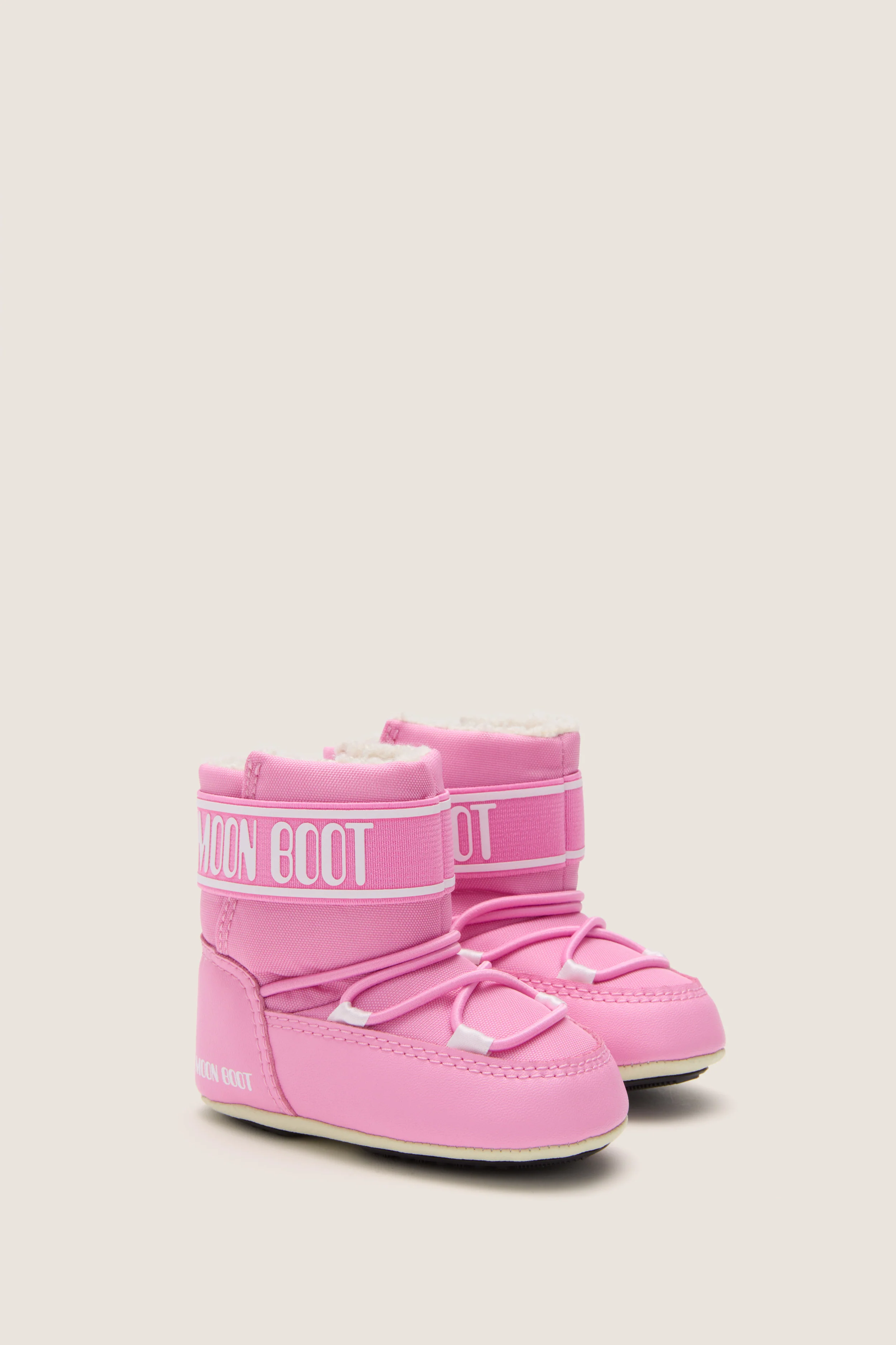 Kids Light Pink Crib Nylon Boots - Image 2