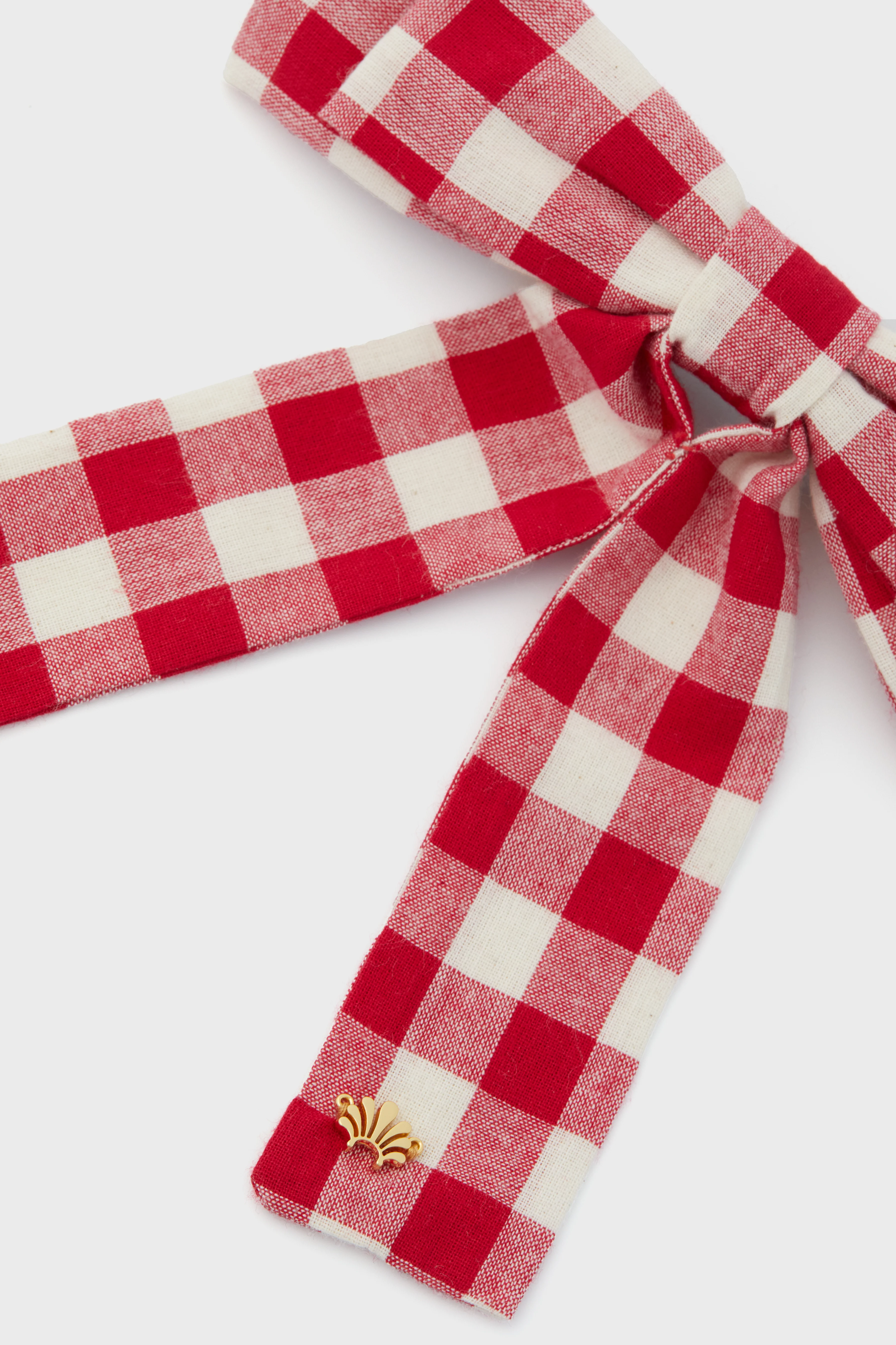 Ladybug Red Gingham Antoinette Bow Barrette - Image 2