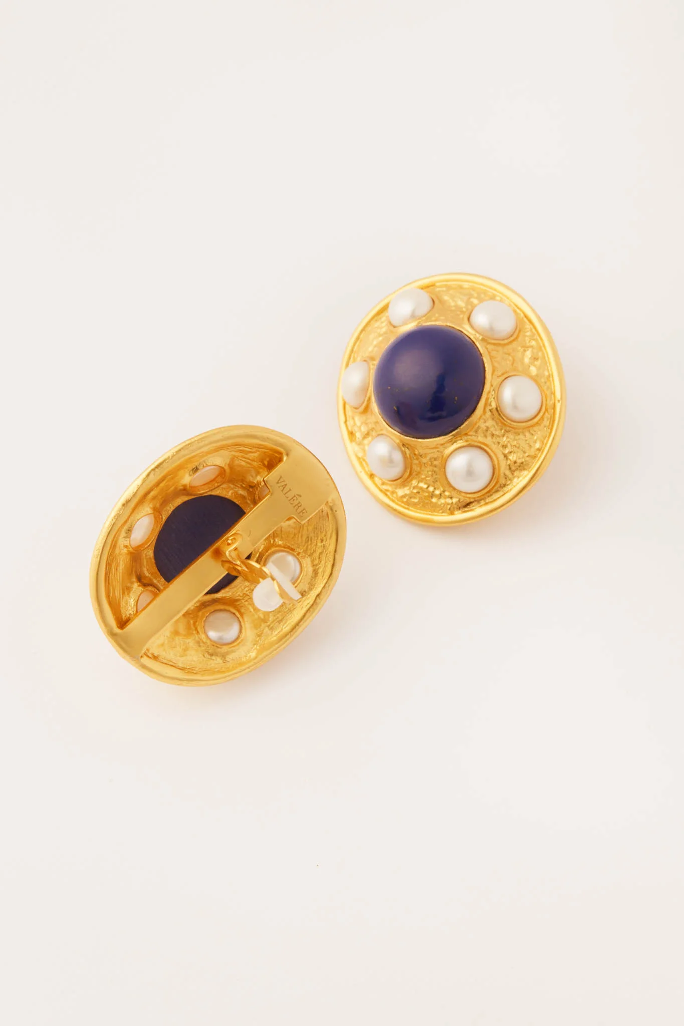 Lapis and Pearl Vivienne Earrings - Image 4