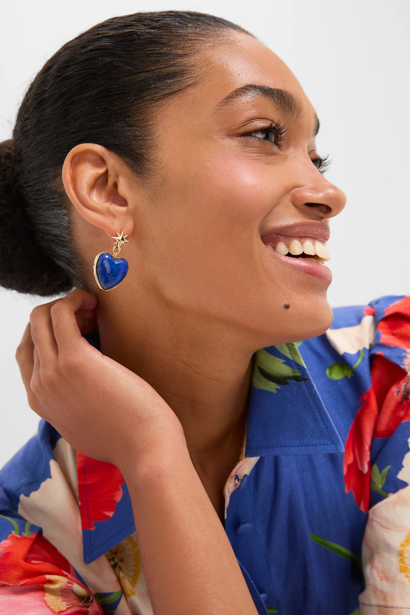 Lapis LOVE From the Heart Earrings - Image 2