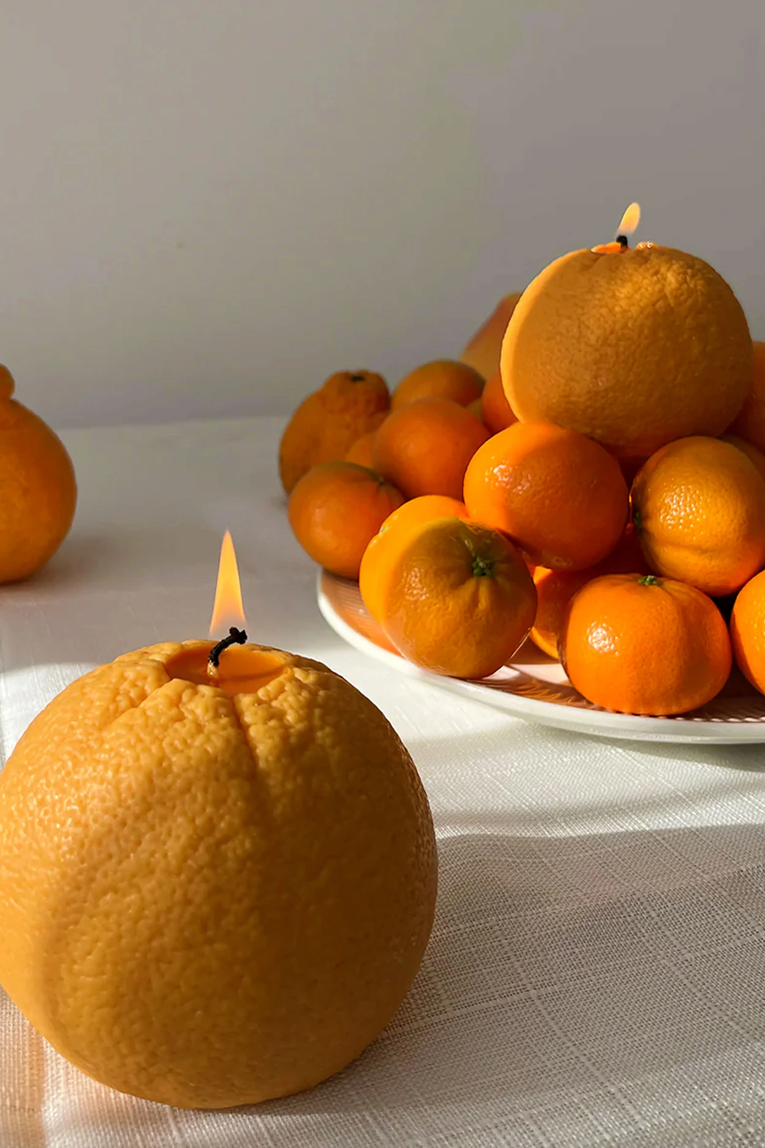 Large Orange Candle - Image 3
