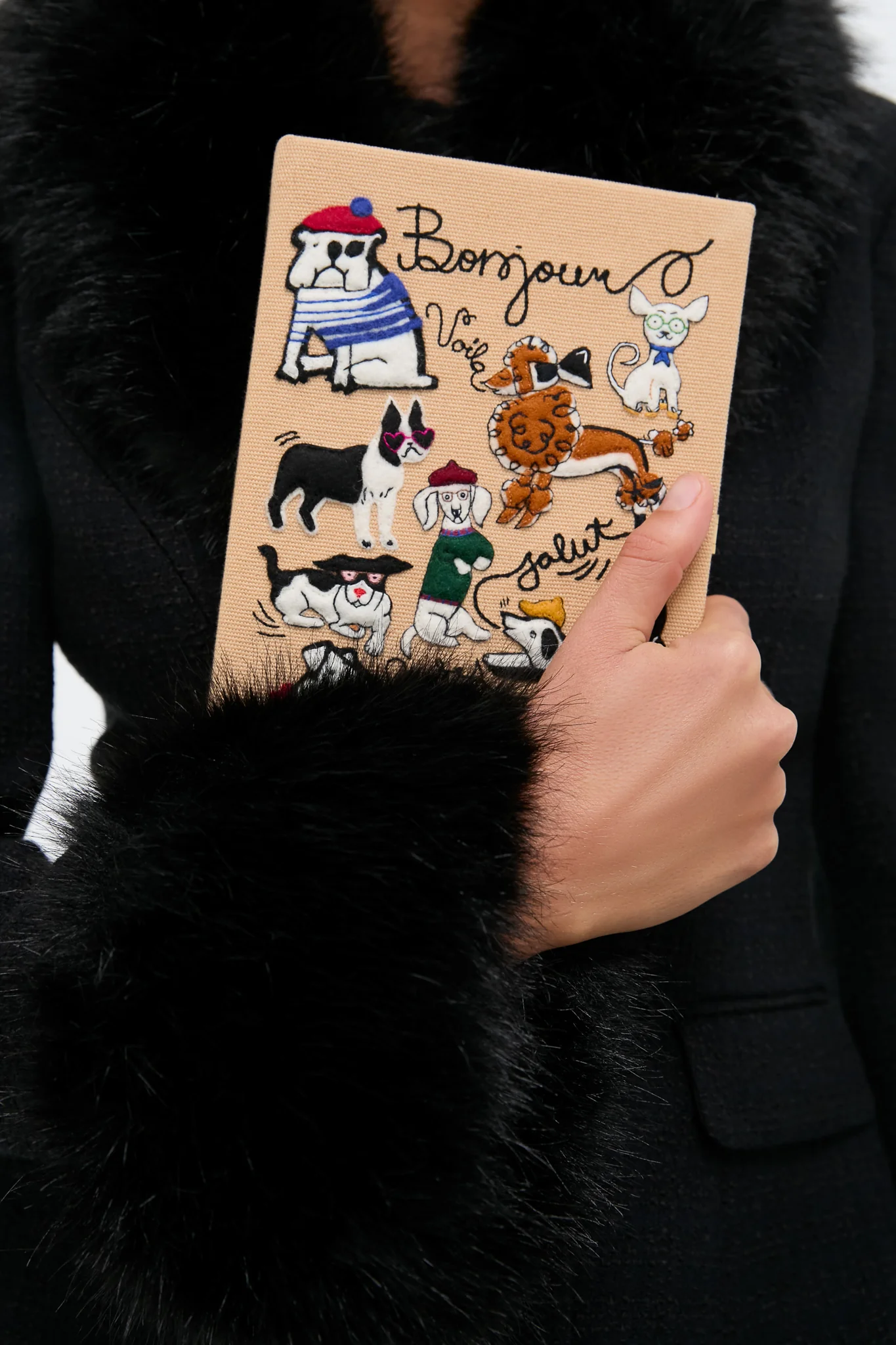 Latte Les Chiens Caramel Book Clutch - Image 2