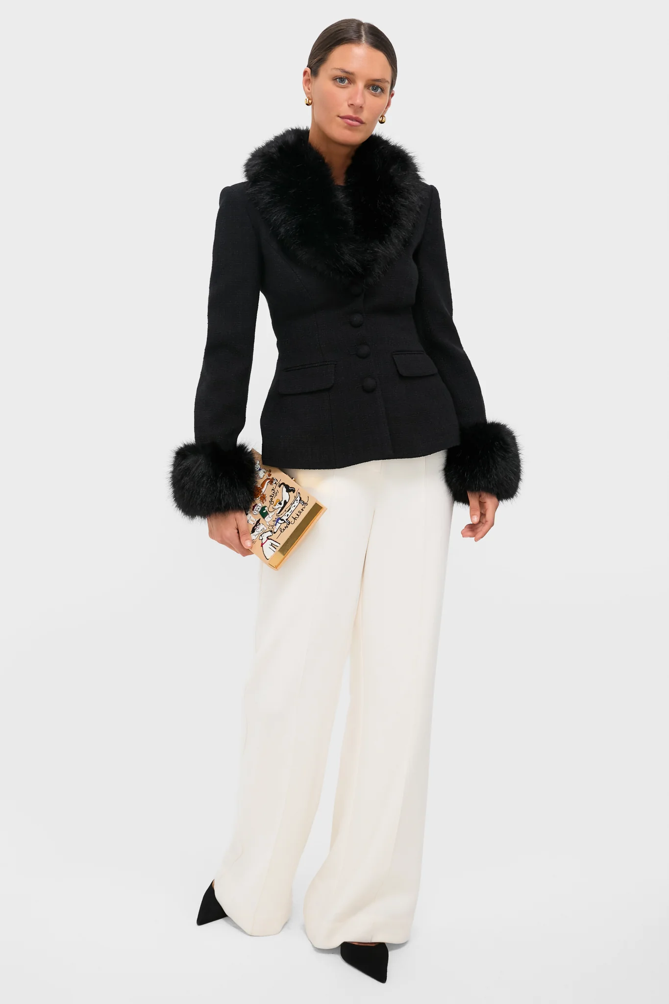 Latte Les Chiens Caramel Book Clutch - Image 3