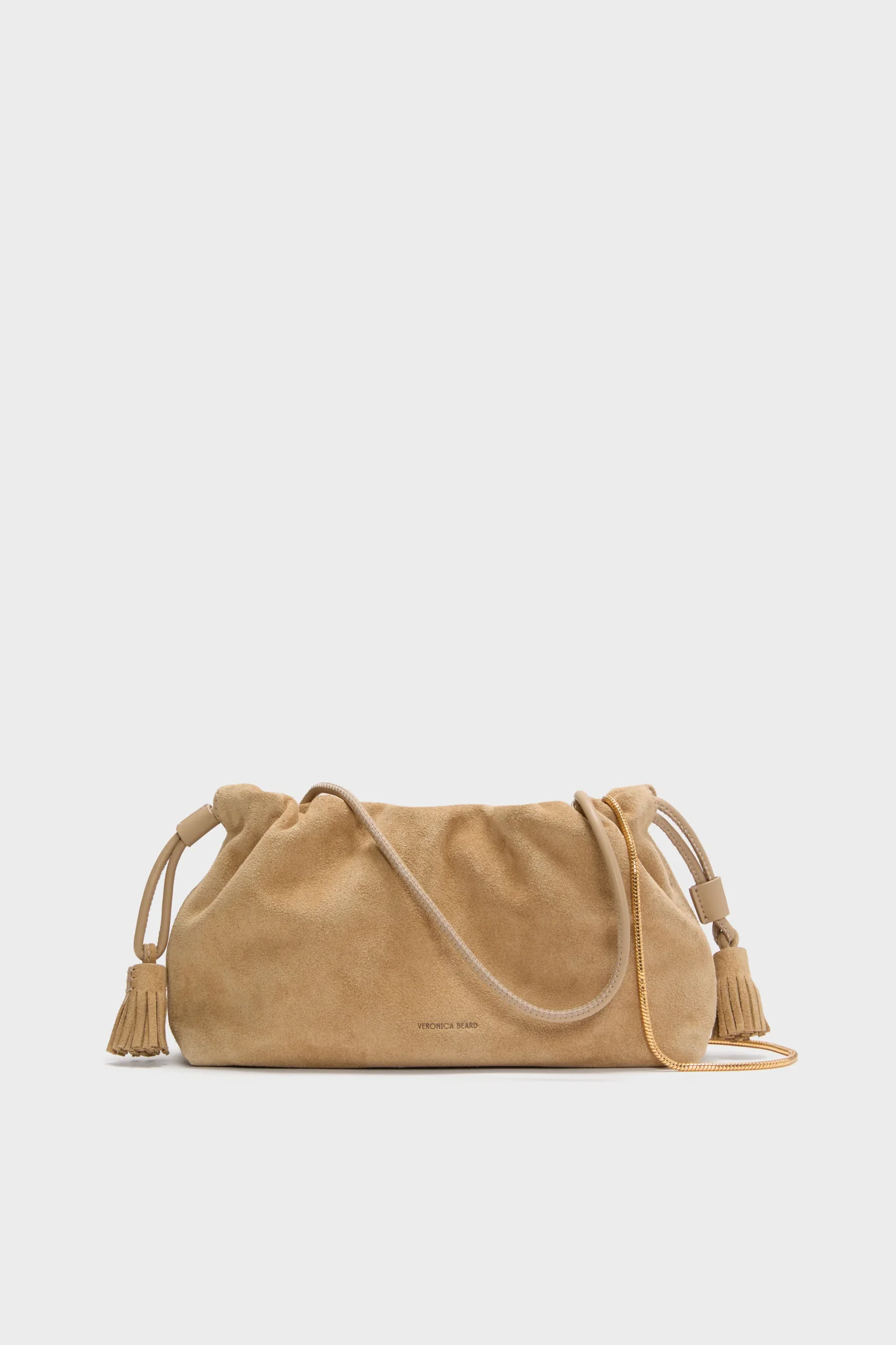 Latte Small Suede Stash Crossbody