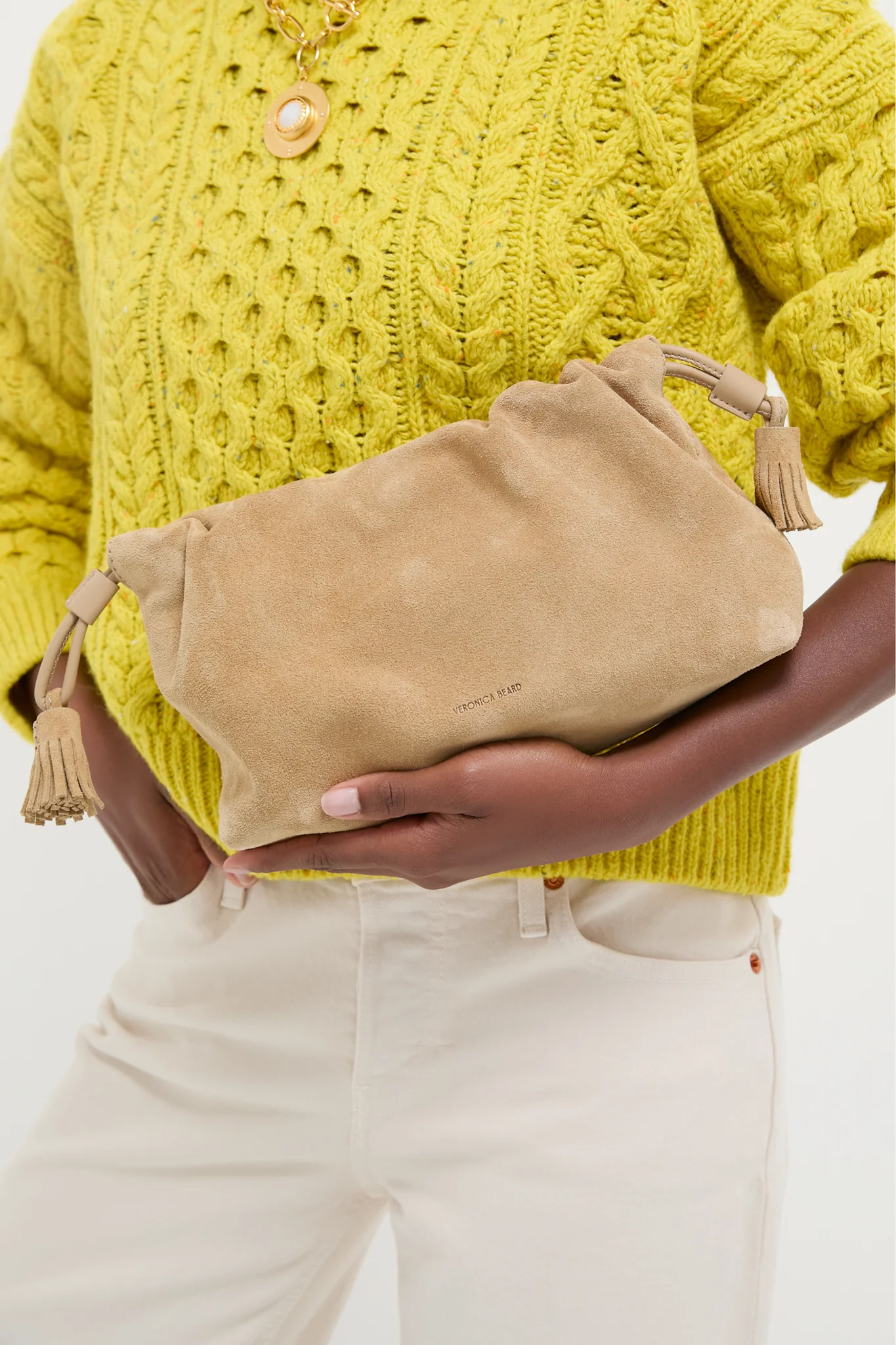 Latte Small Suede Stash Crossbody - Image 2
