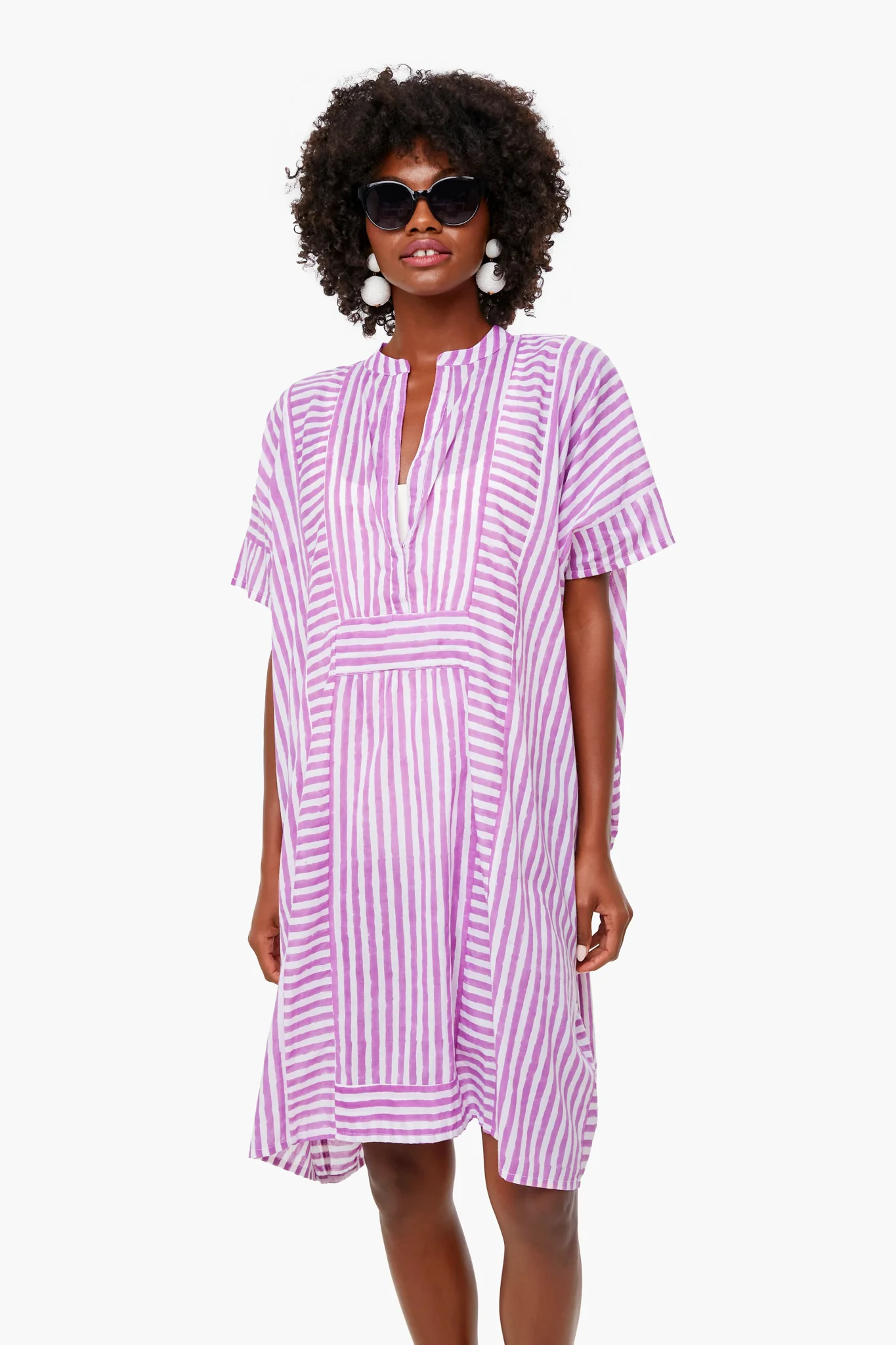 Lavendula Stripe Emerson Short Caftan - Image 2