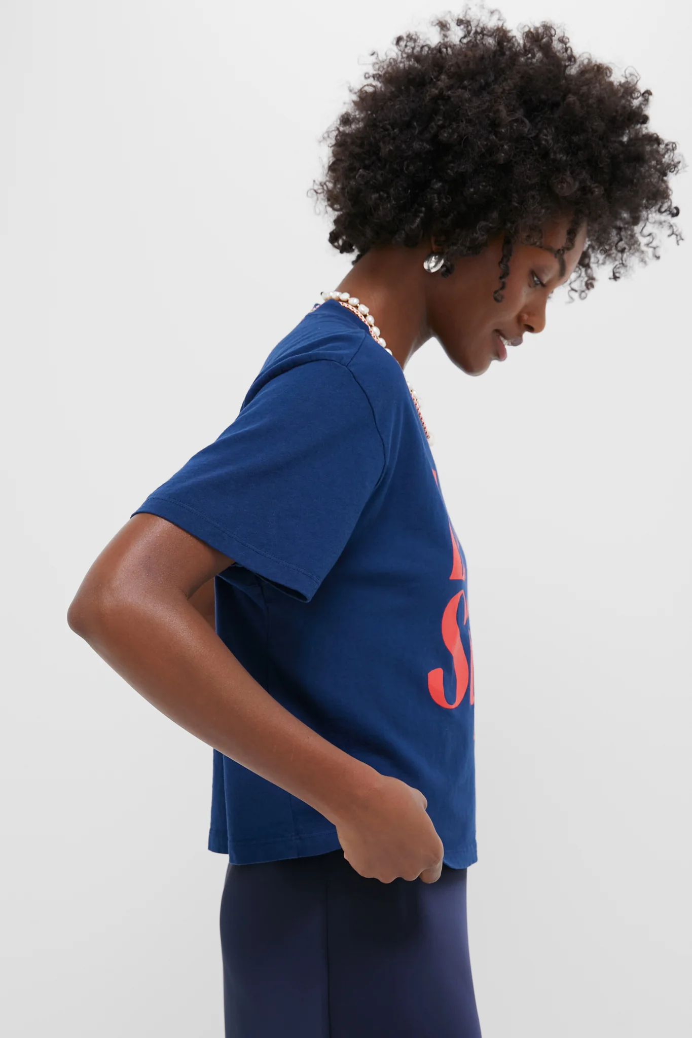 Le Sigh Navy Shrunken Boy Tee - Image 3