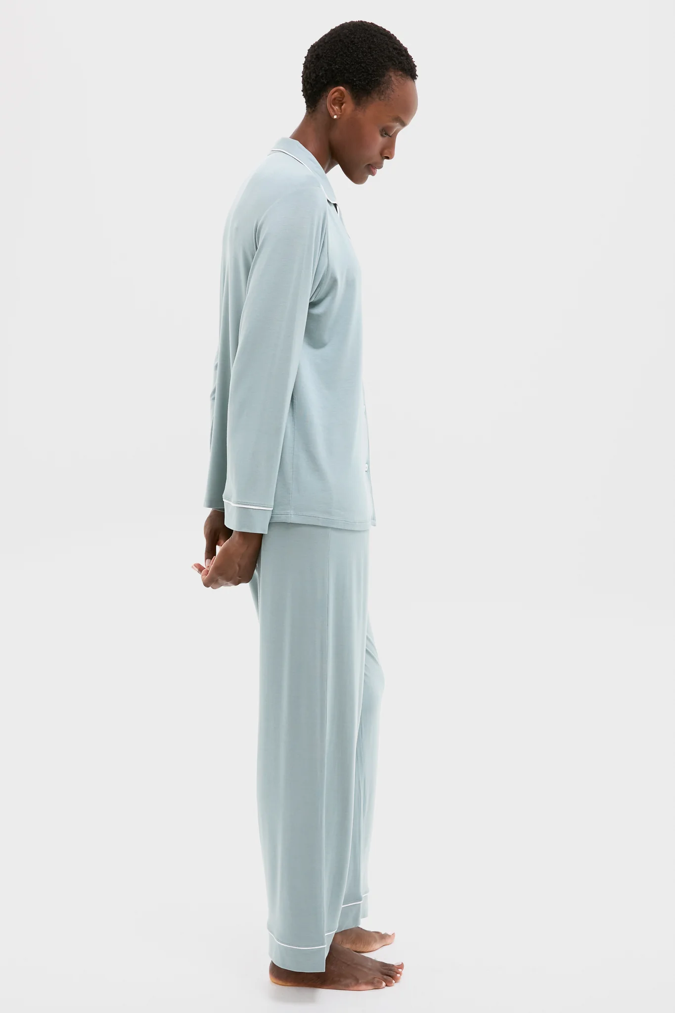 Lead and Ivory Gisele Long PJ Set - Image 3