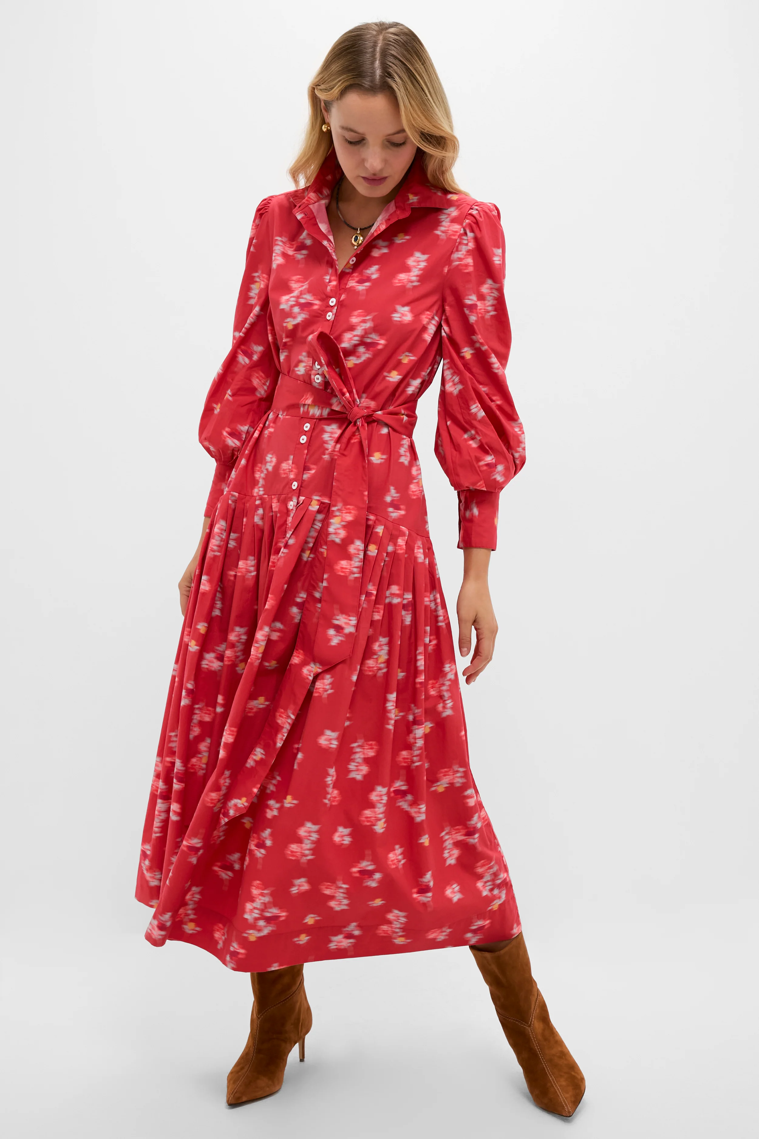 Lebombo Rust Nora Midi Dress