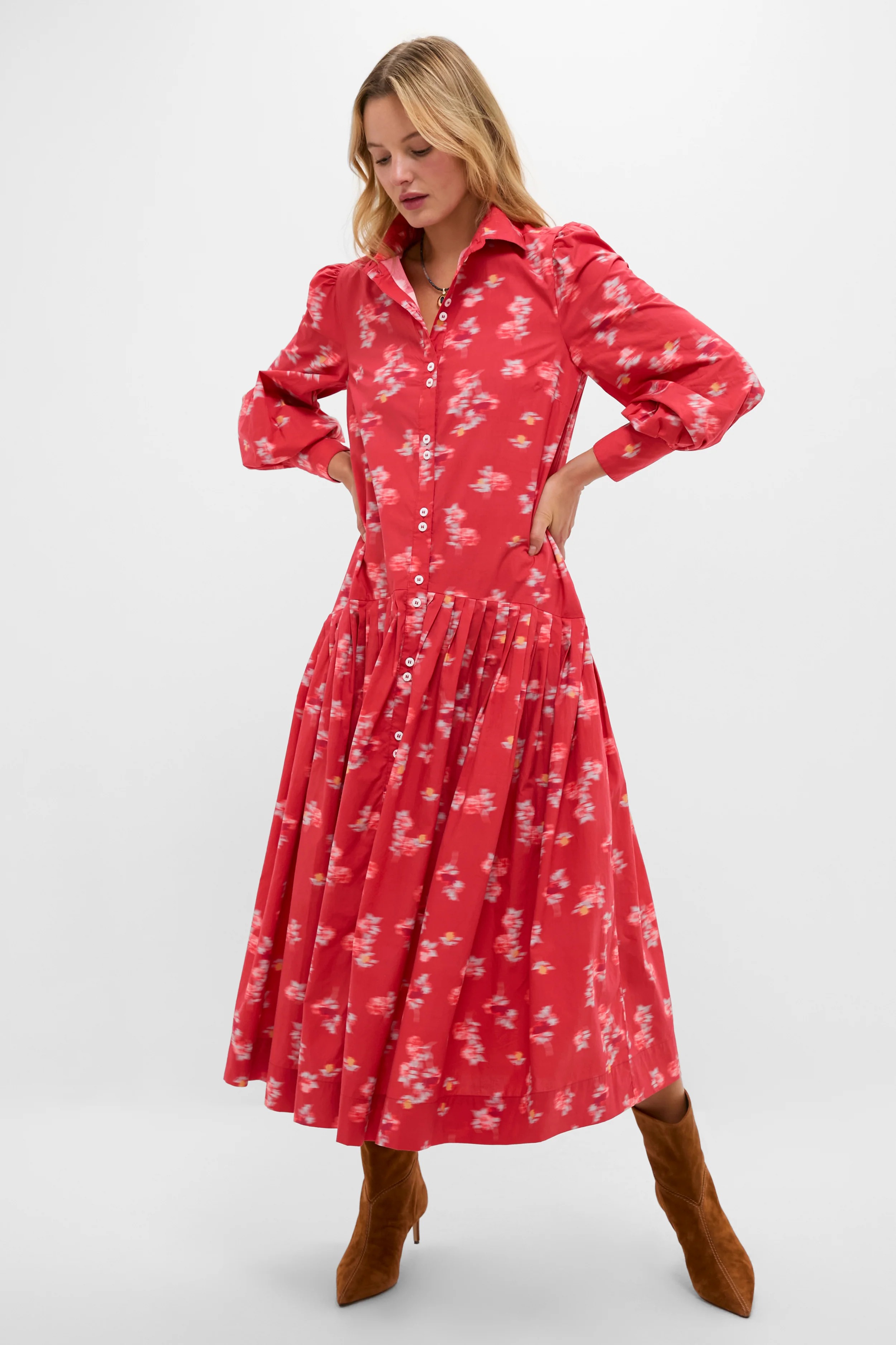 Lebombo Rust Nora Midi Dress - Image 6