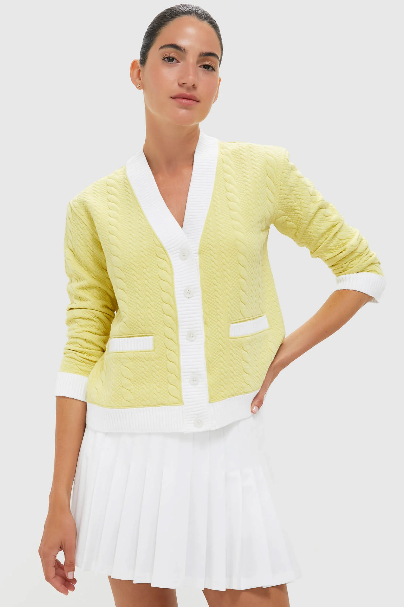 Lemongrass Cable Charley Cardigan