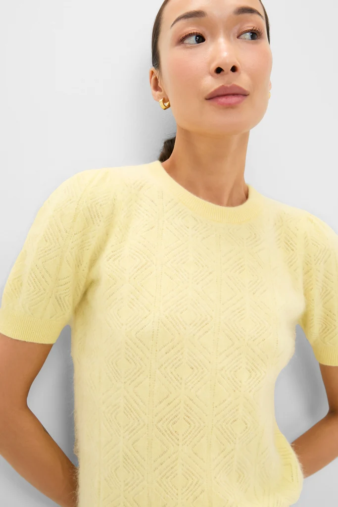 Lemongrass Brushed Merino Wool Puff Sleeve Lexie Sweater - Image 5