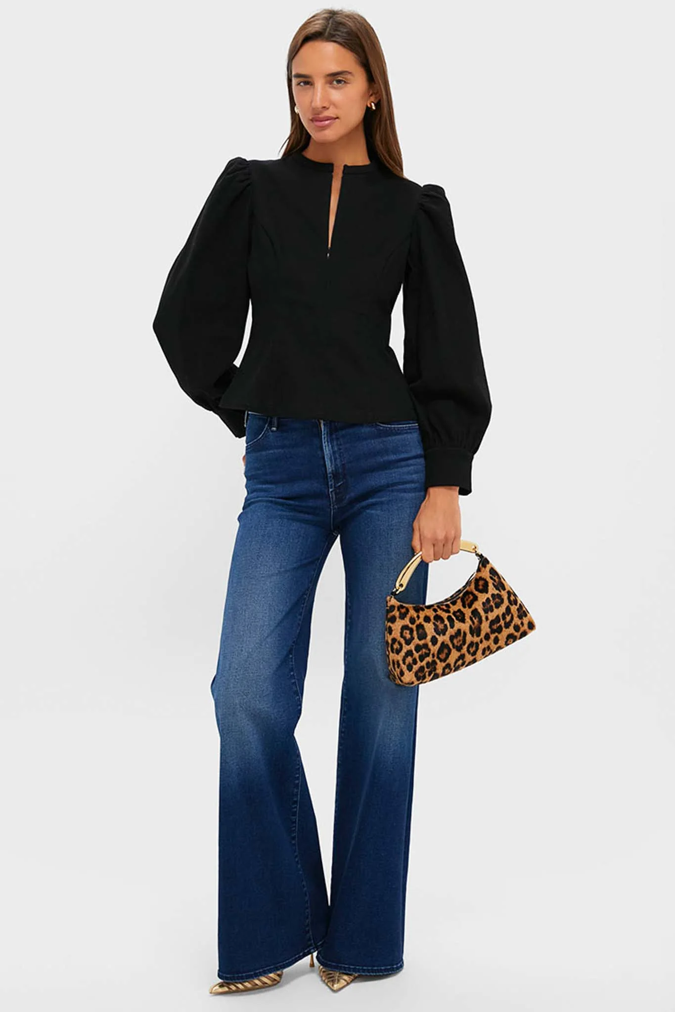 Leopard Metal Handle Rhea Bag - Image 3