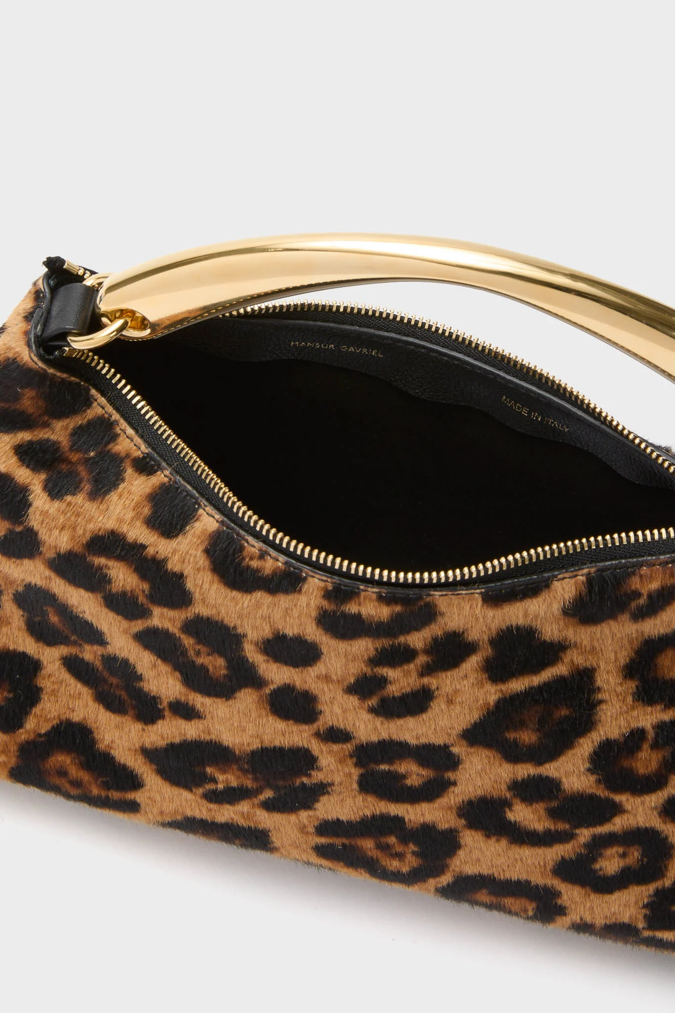 Leopard Metal Handle Rhea Bag - Image 5