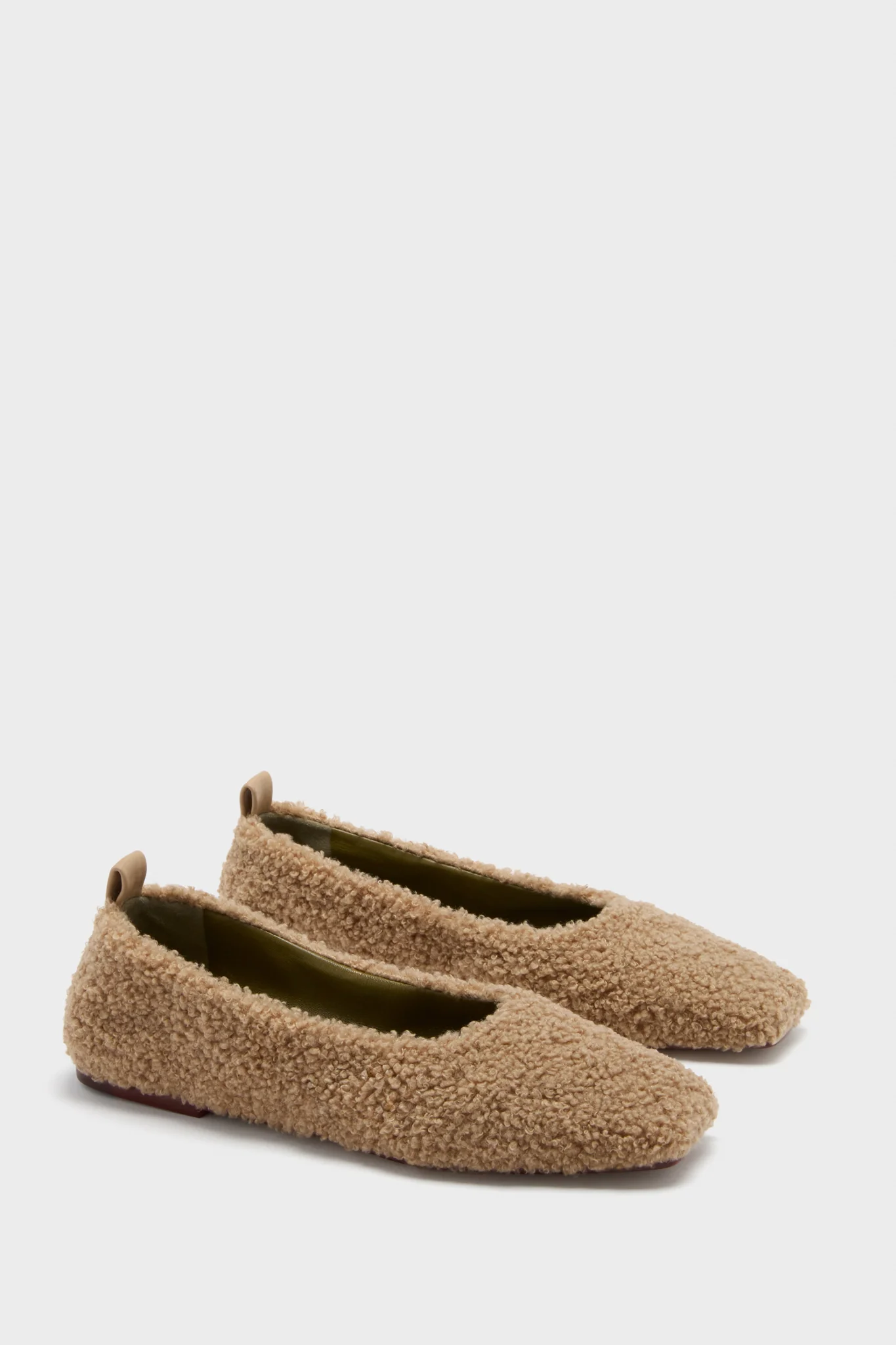 Light Beige Teddy Augusta Ballet Flats - Image 4