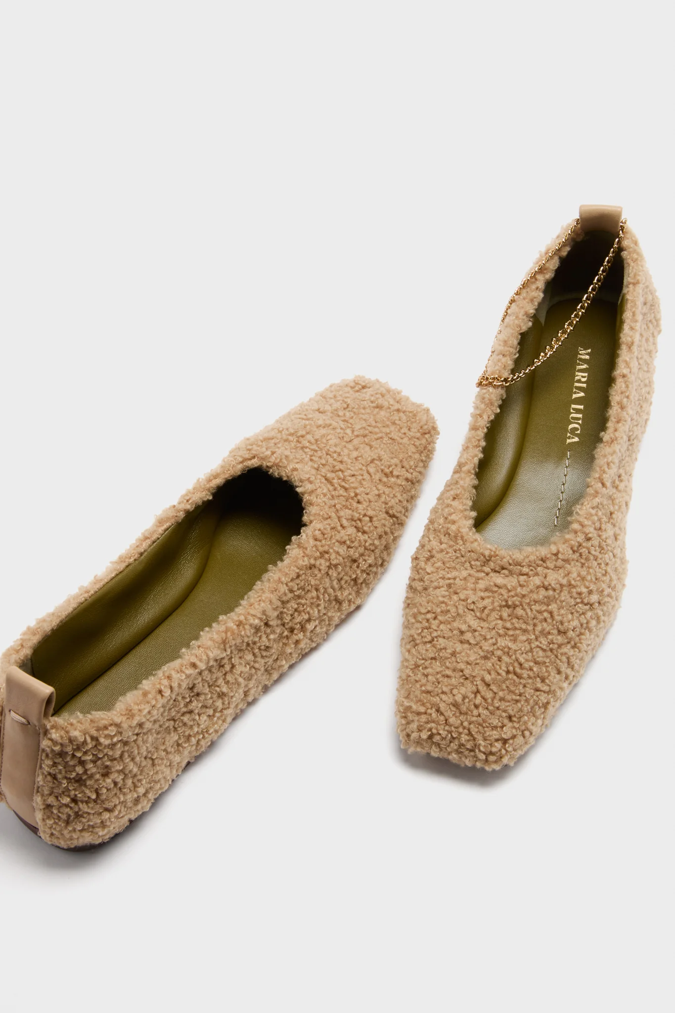 Light Beige Teddy Augusta Ballet Flats - Image 5