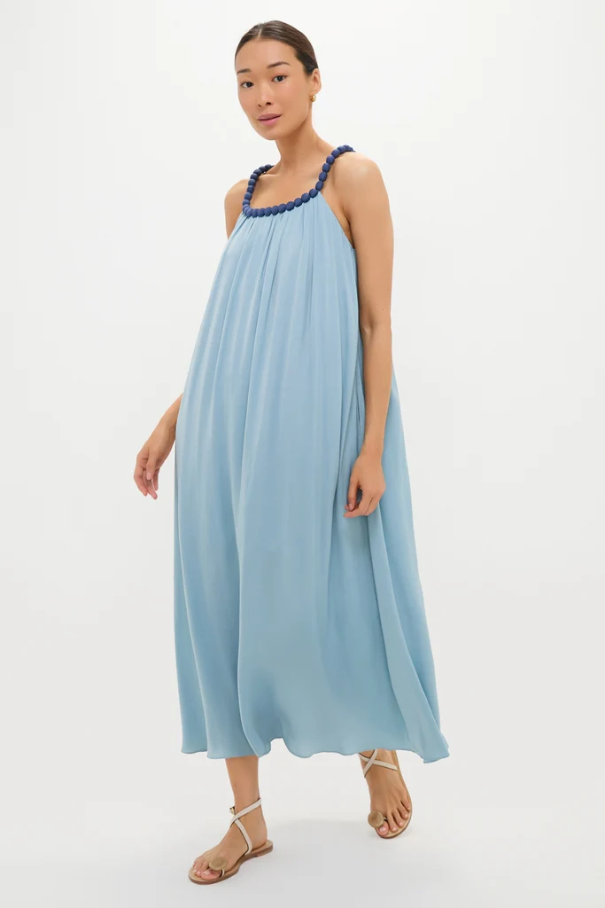 Light Blue Chiffon Amelia Bauble Dress - Image 4