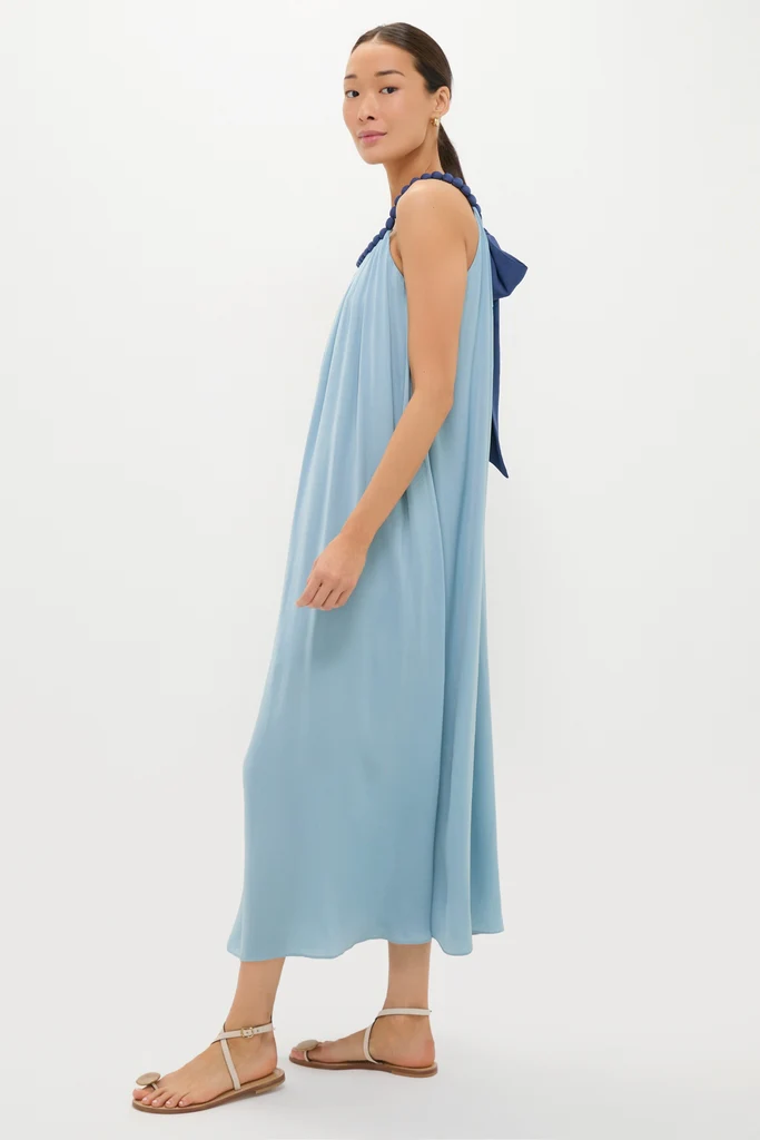 Light Blue Chiffon Amelia Bauble Dress - Image 5