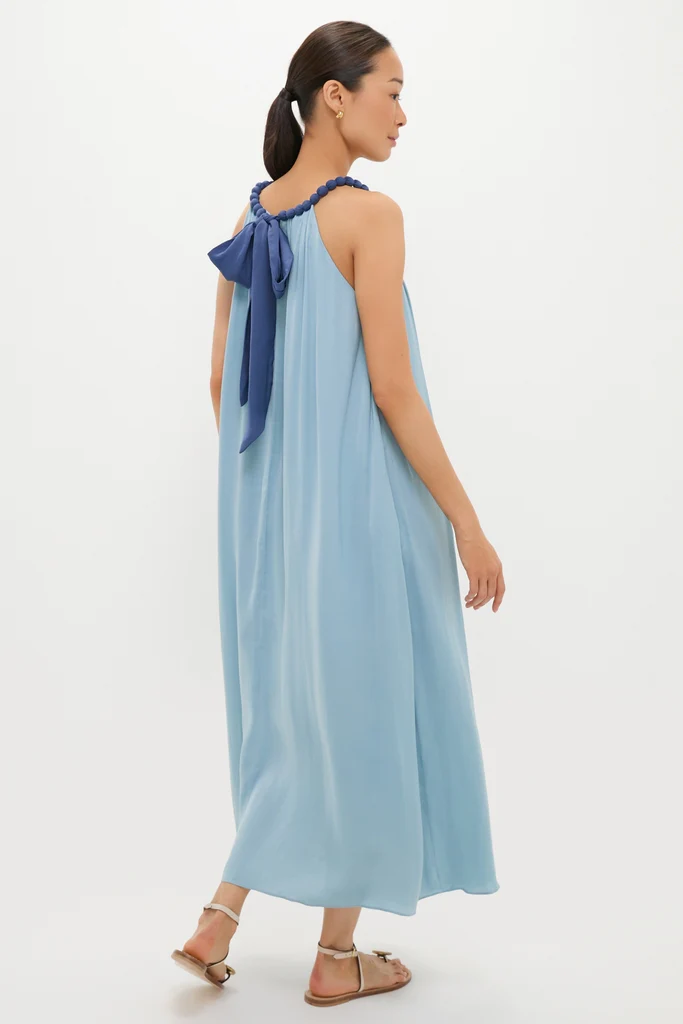Light Blue Chiffon Amelia Bauble Dress - Image 6