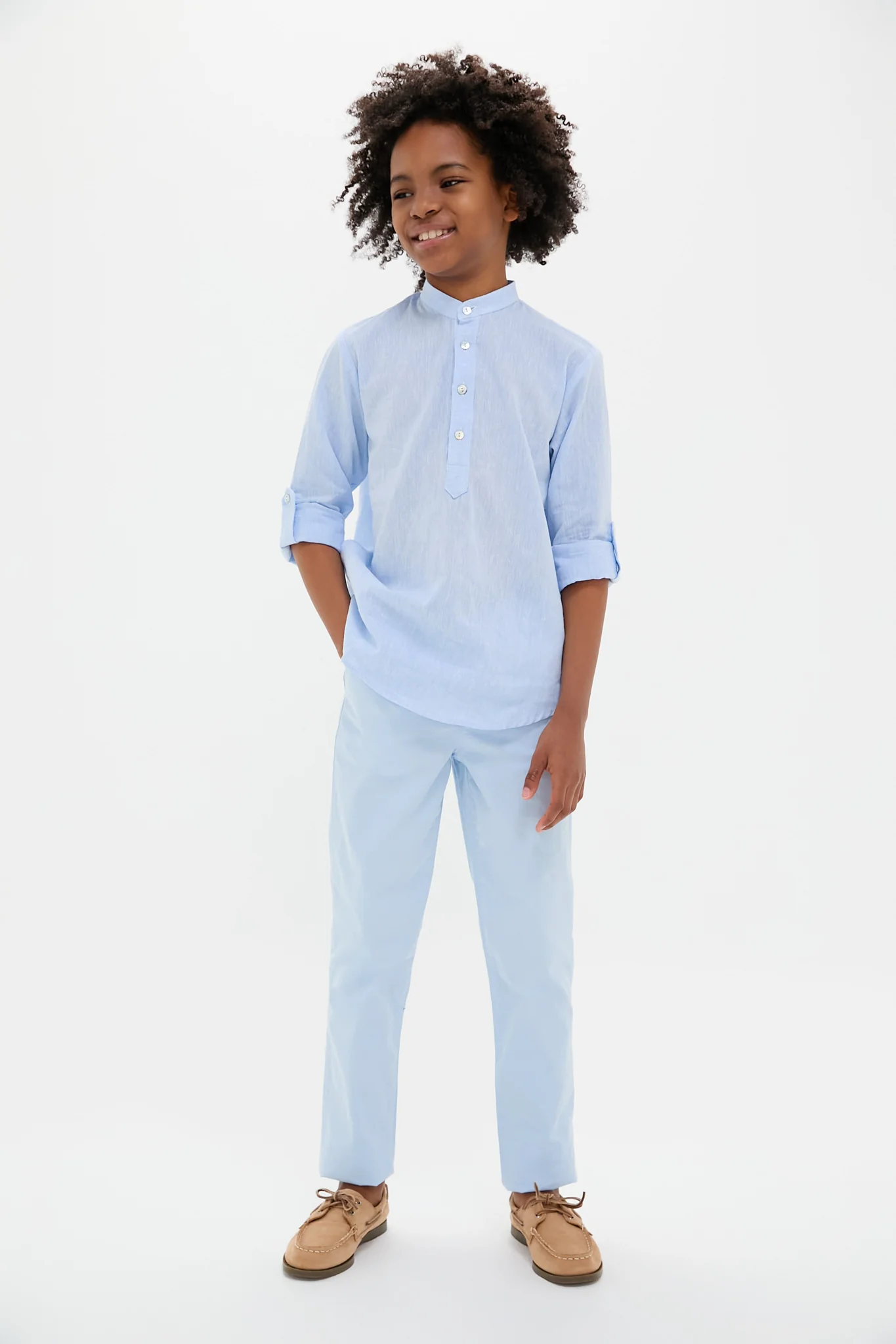 Light Blue Elio Chino Pants - Image 2