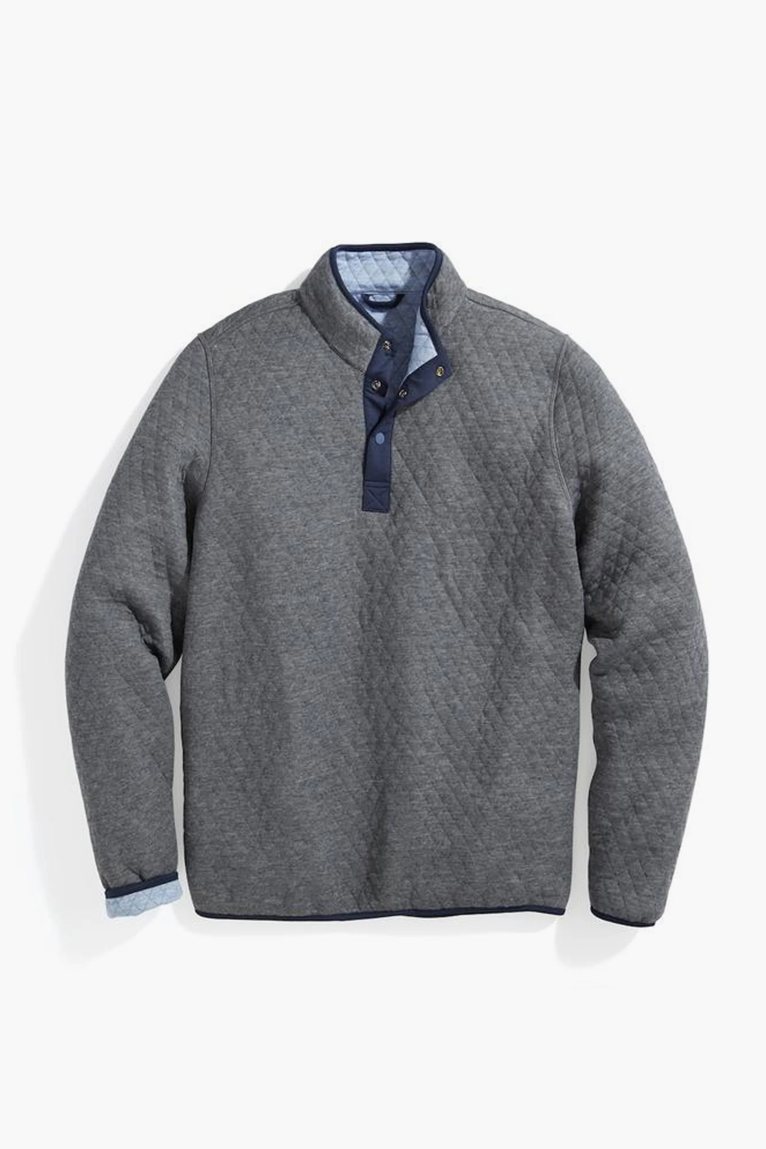 Light Blue Charcoal Heather Corbet Reversible Pullover - Image 7