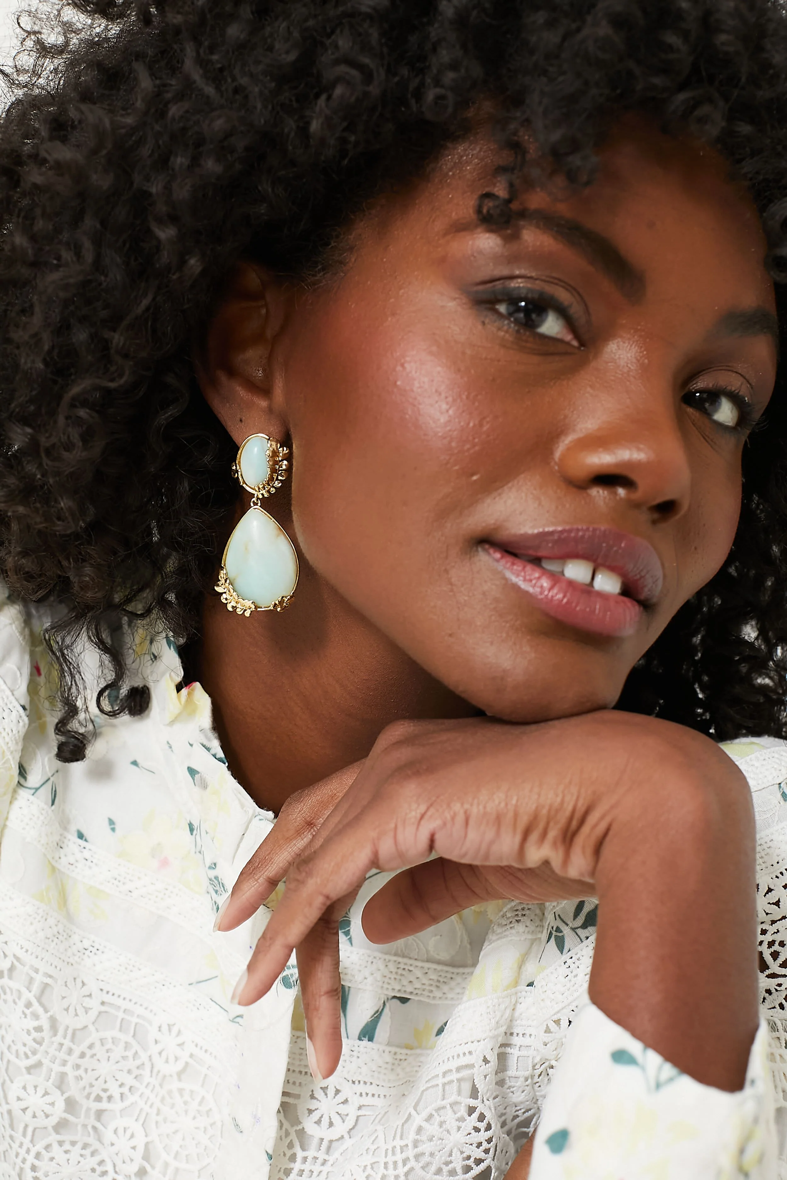 Light Blue Marrakech Earrings - Image 2