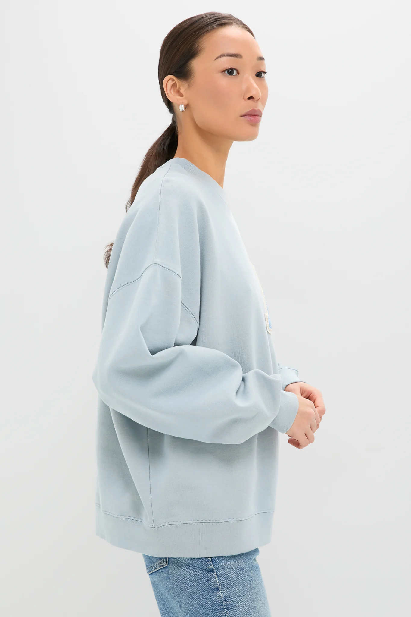 Light Blue Miles Oversized Sweatshirt - Image 3