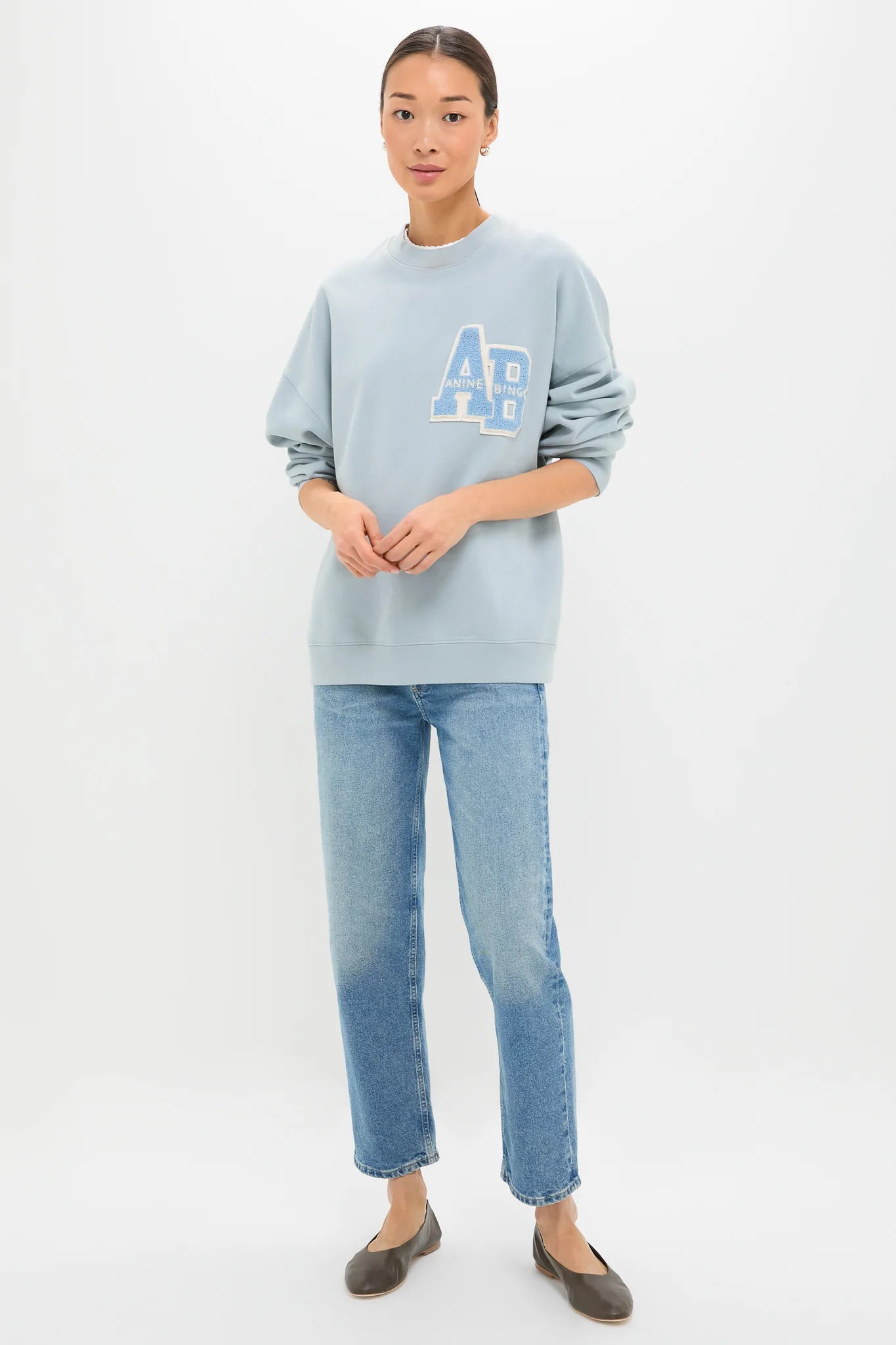 Light Blue Miles Oversized Sweatshirt - Image 6