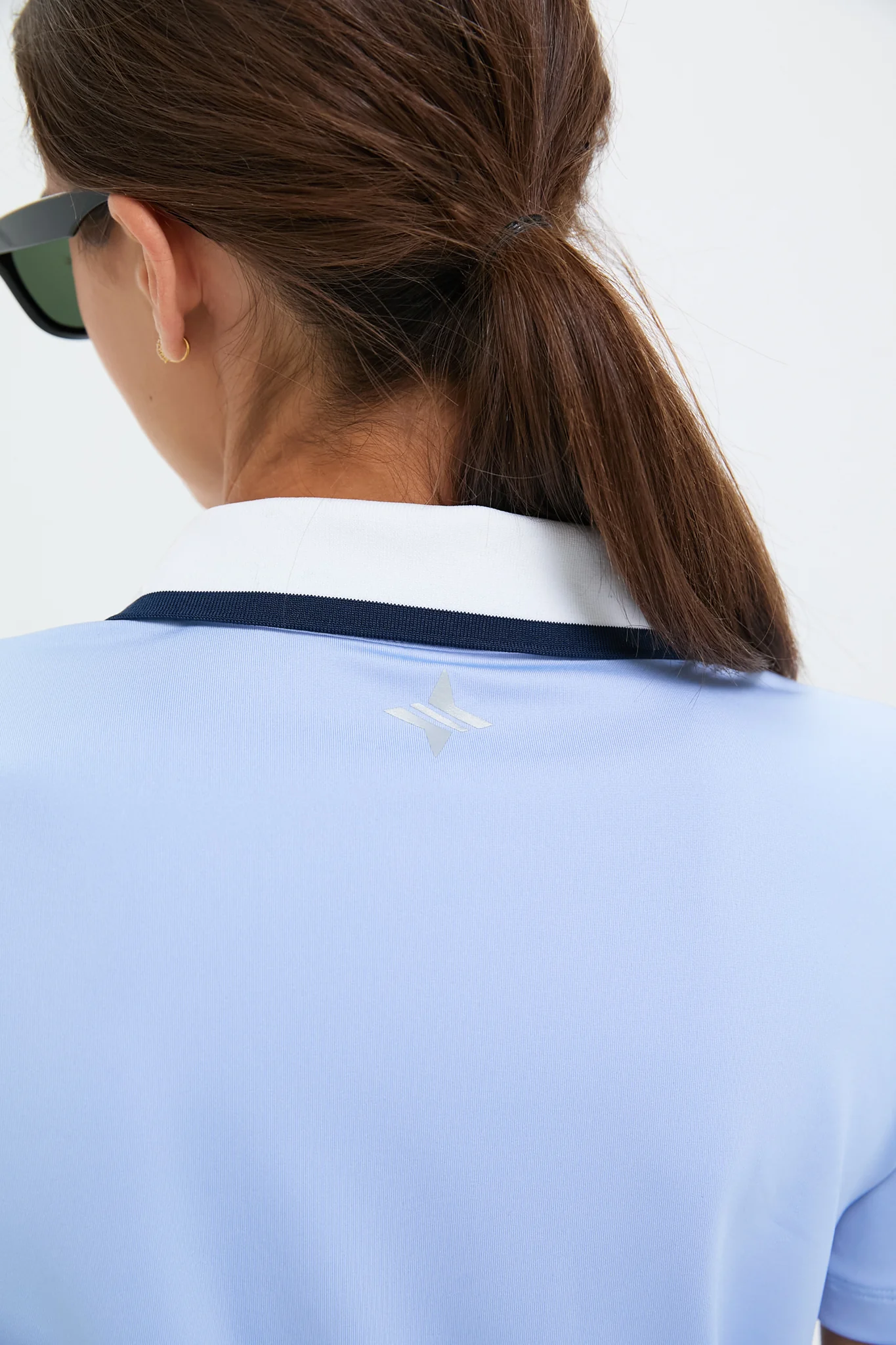 Light Blue Short Sleeve Performance Jersey Alcott Golf Dress - Image 5