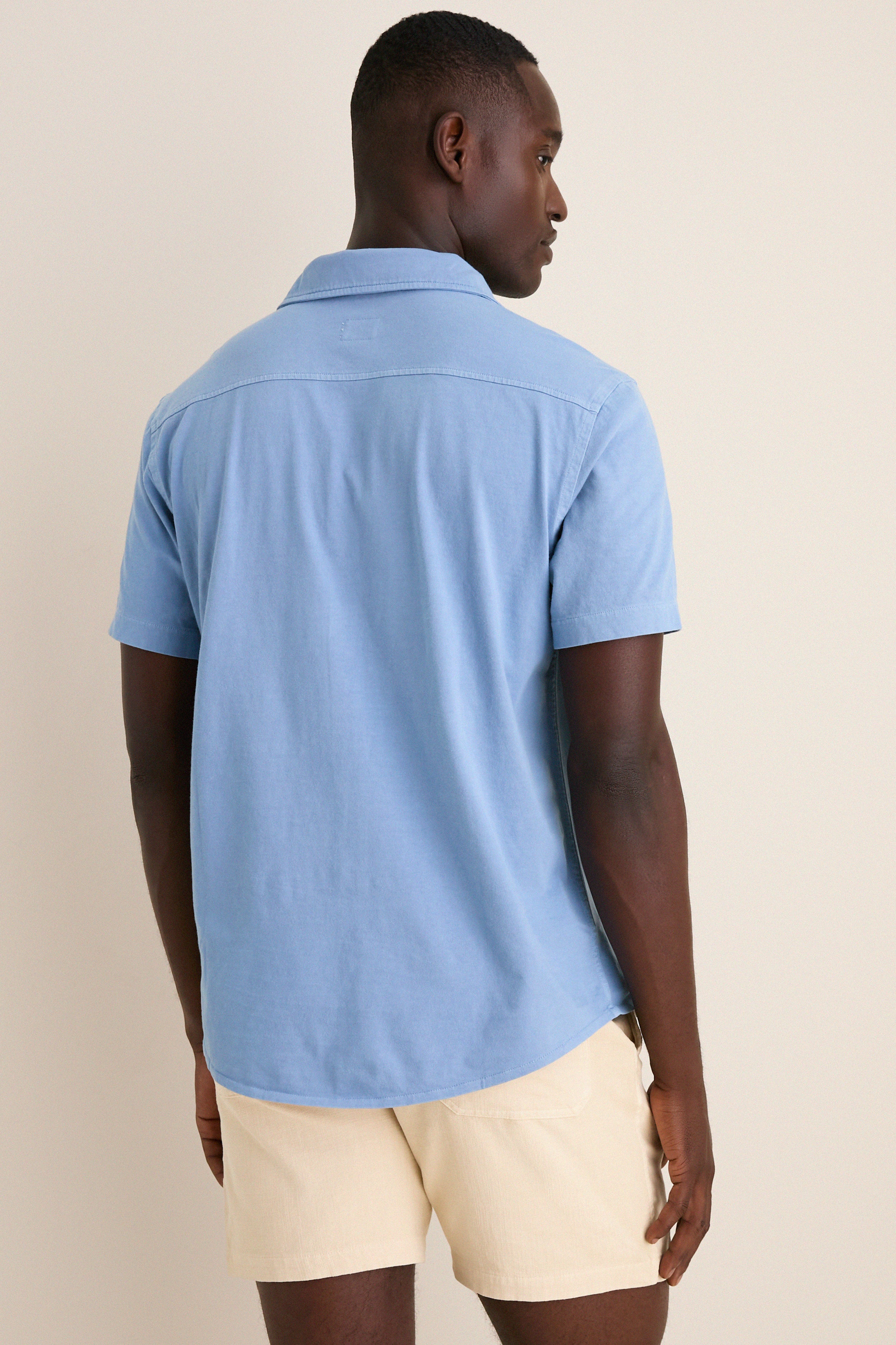 Light Blue Short Sleeve Saltaire Shirt - Image 4