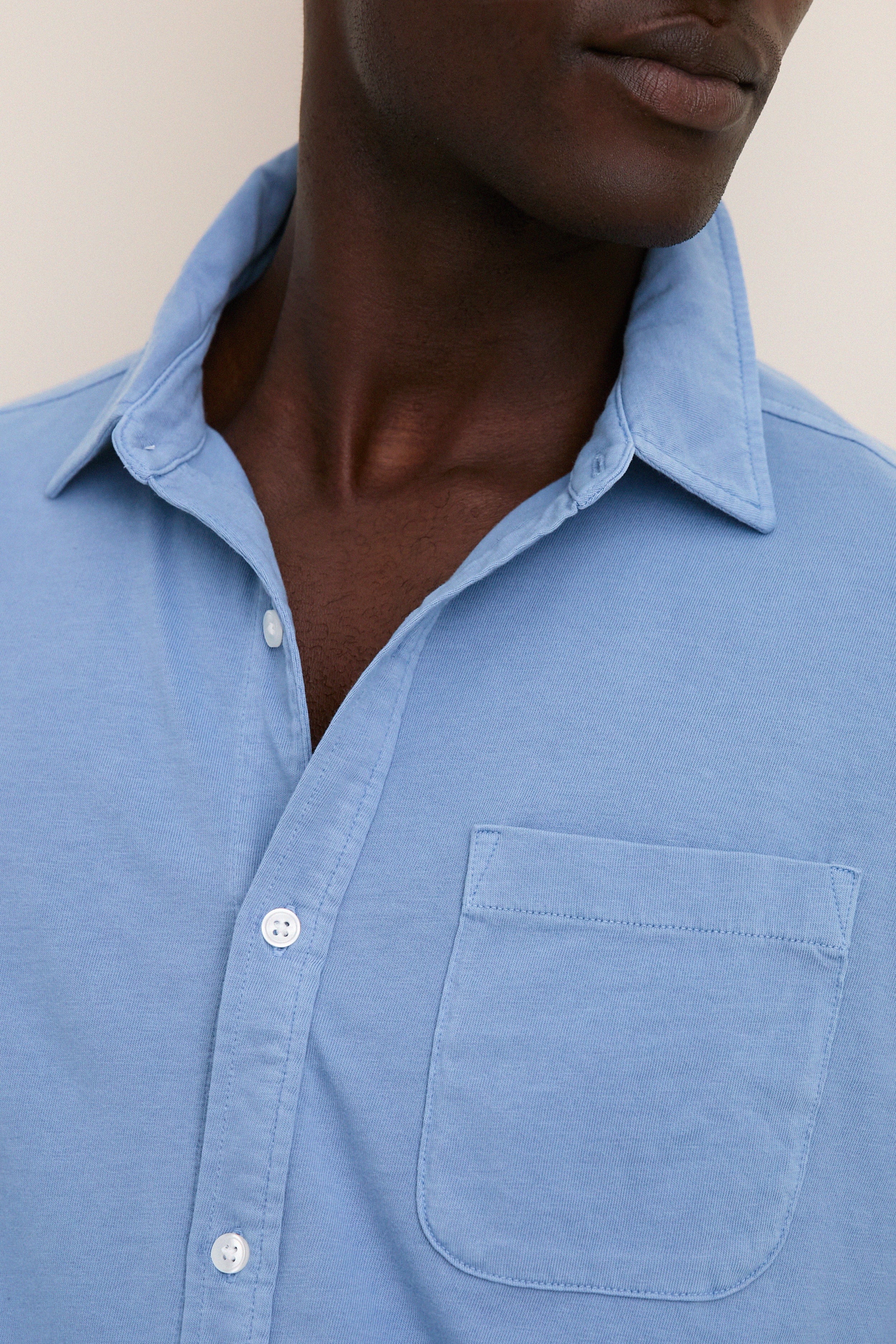 Light Blue Short Sleeve Saltaire Shirt - Image 5