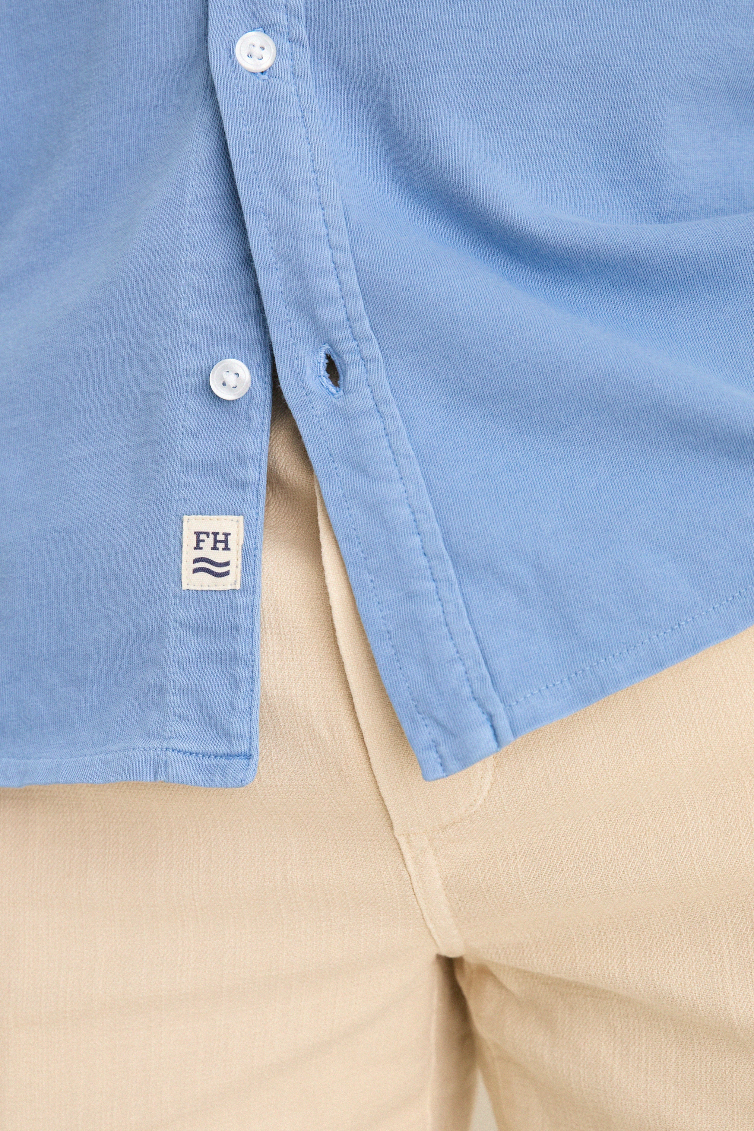 Light Blue Short Sleeve Saltaire Shirt - Image 6