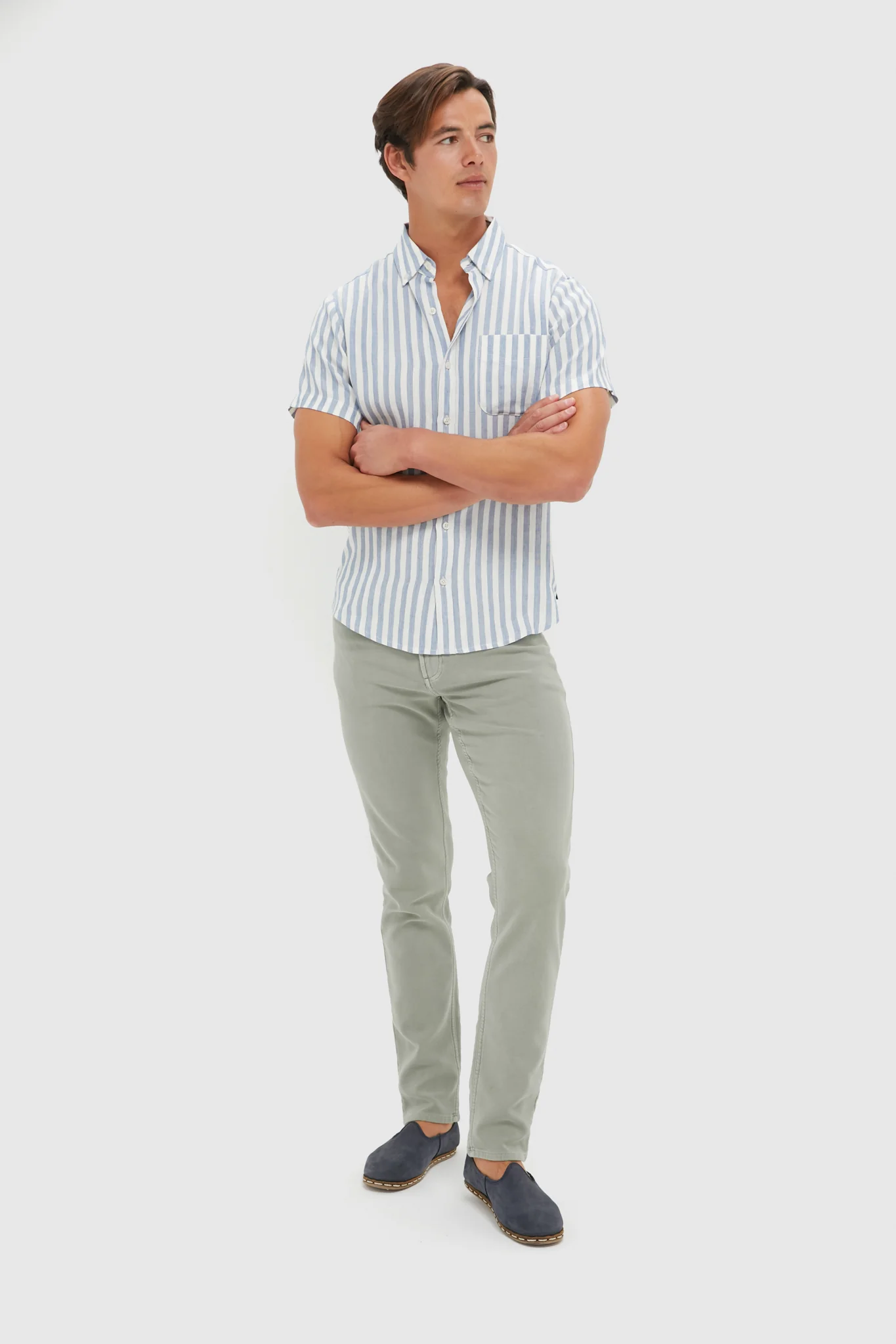 Light Blue Stripe Costa Shirt - Image 2