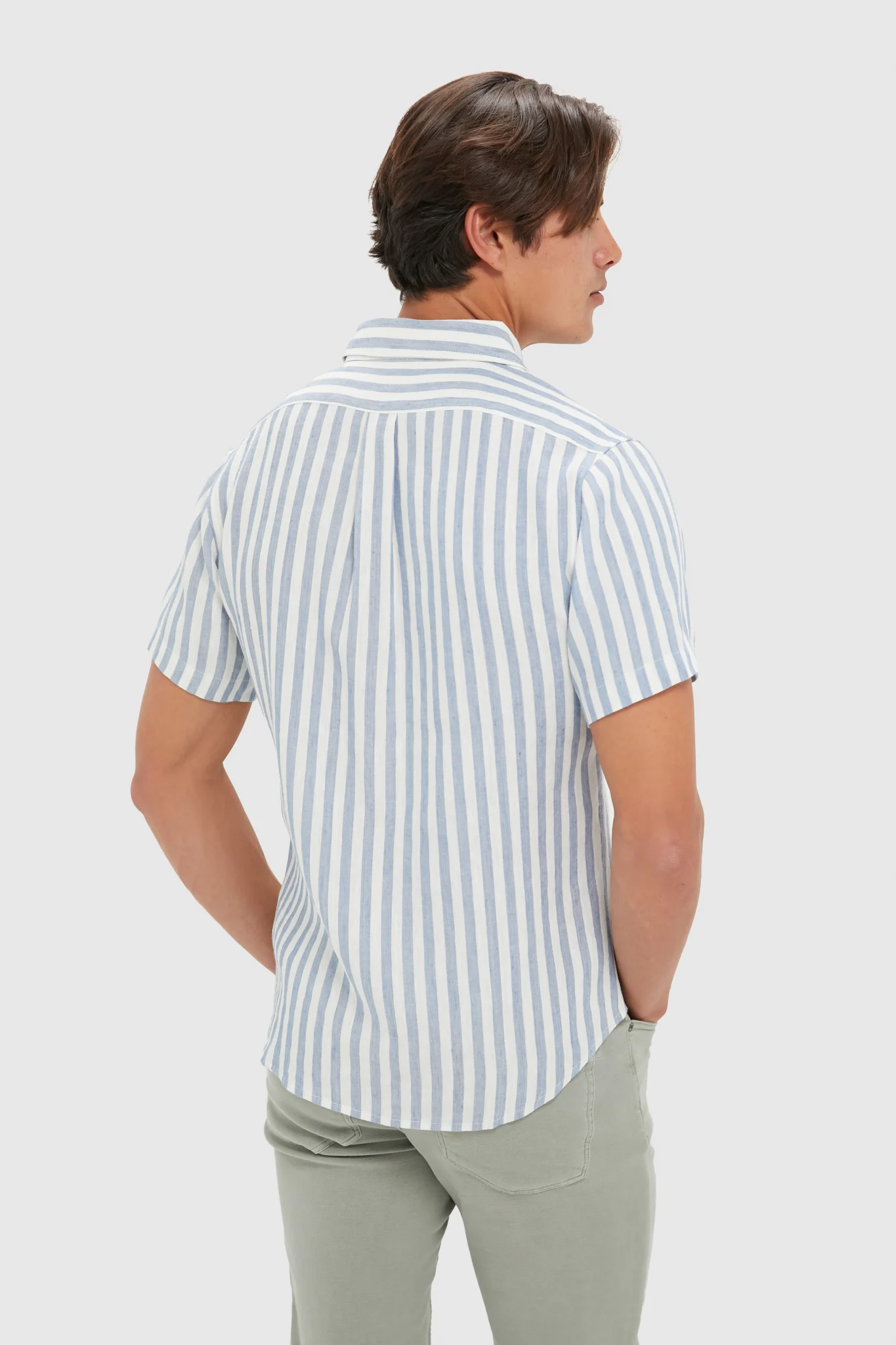 Light Blue Stripe Costa Shirt - Image 4