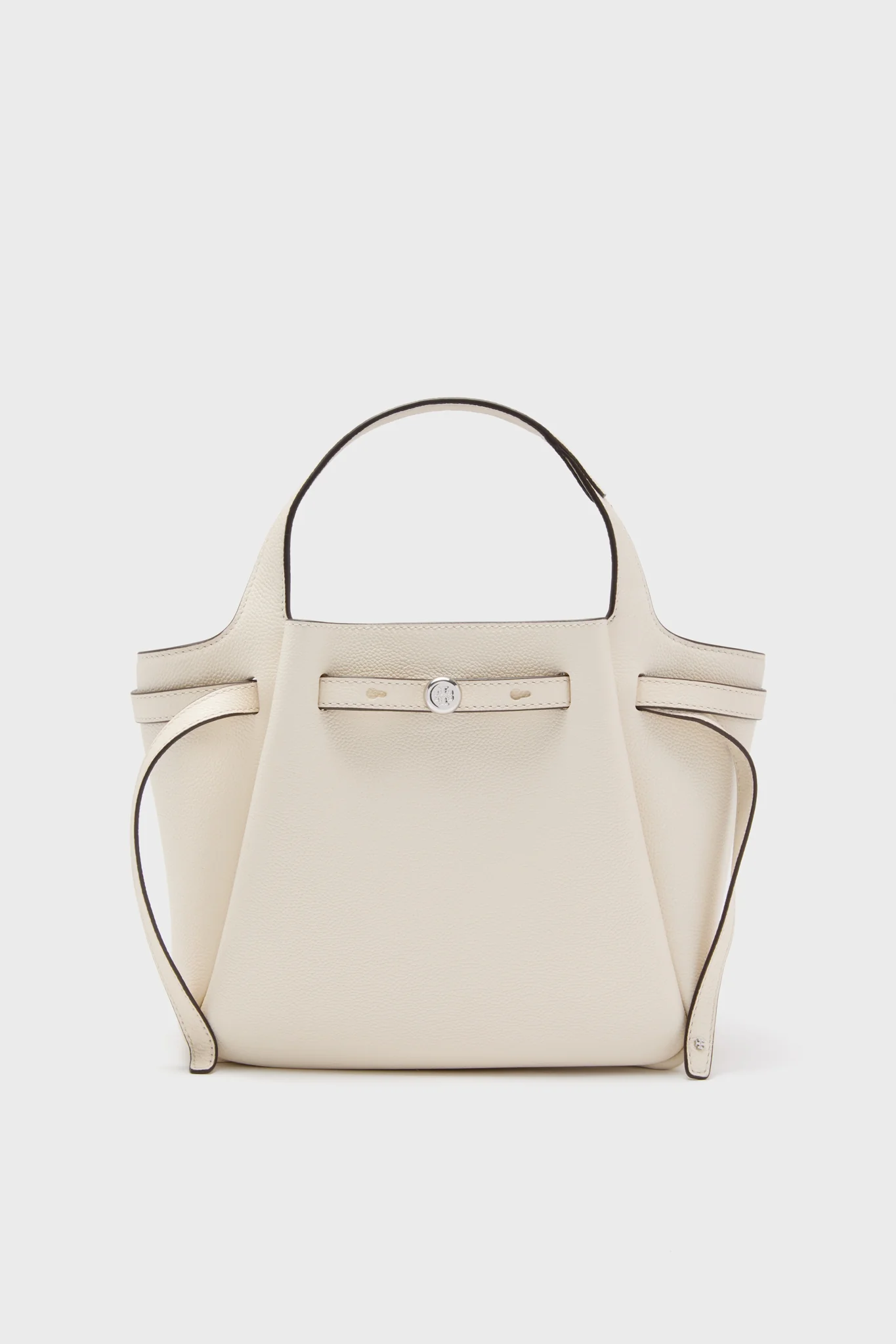 Light Cream Romy Pebbled Satchel