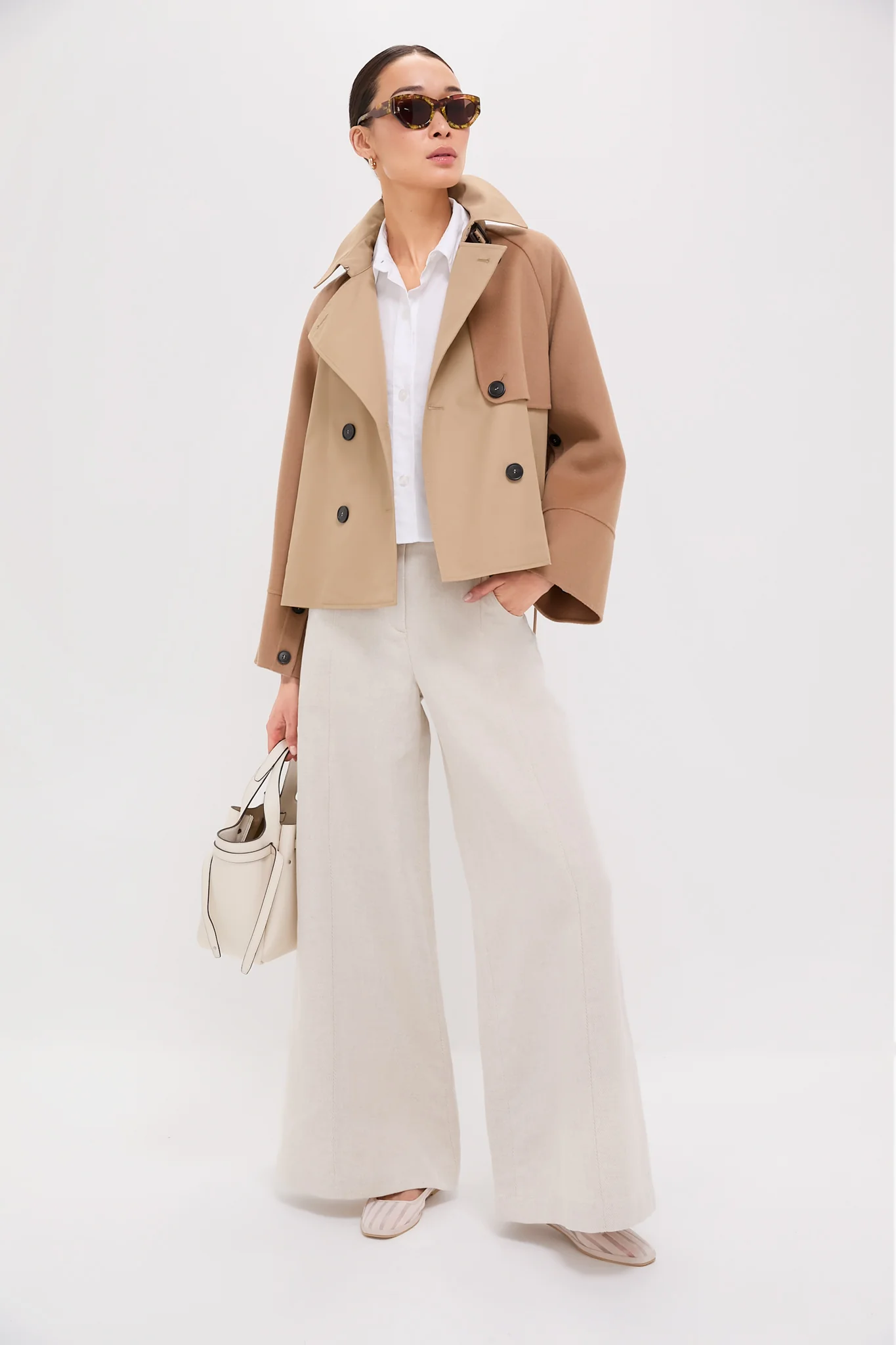 Light Cream Romy Pebbled Satchel - Image 3