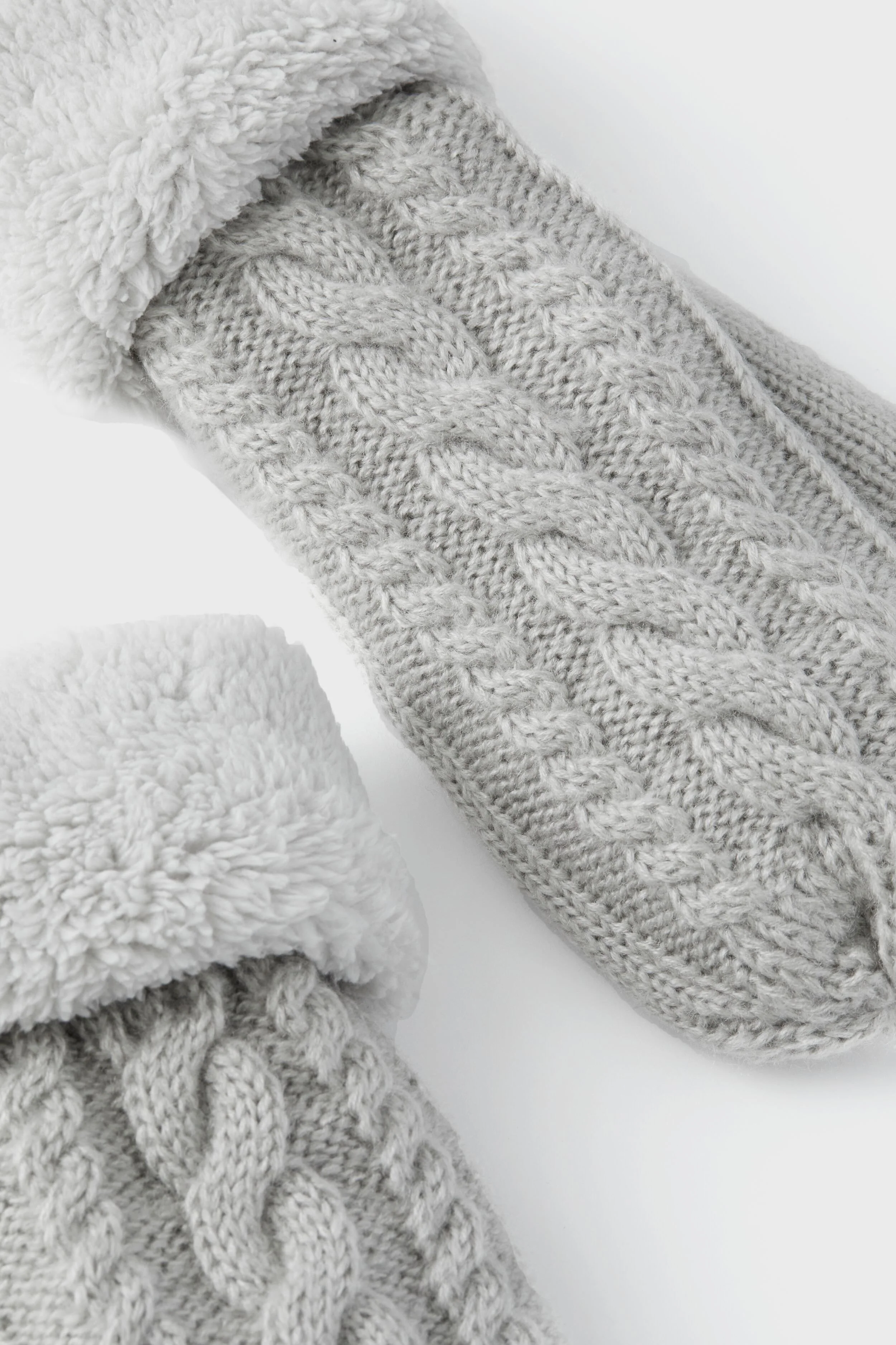 Light Grey Flurry Lined Mitten - Image 5