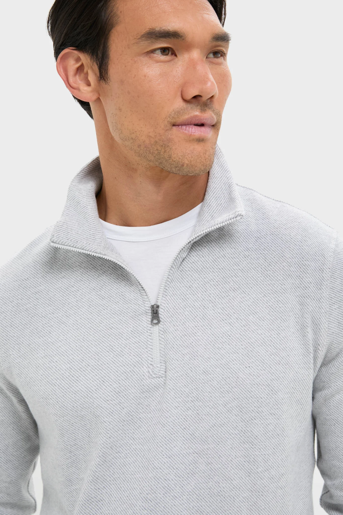 Light Heather Gray Legend Sweater Quarter Zip - Image 5