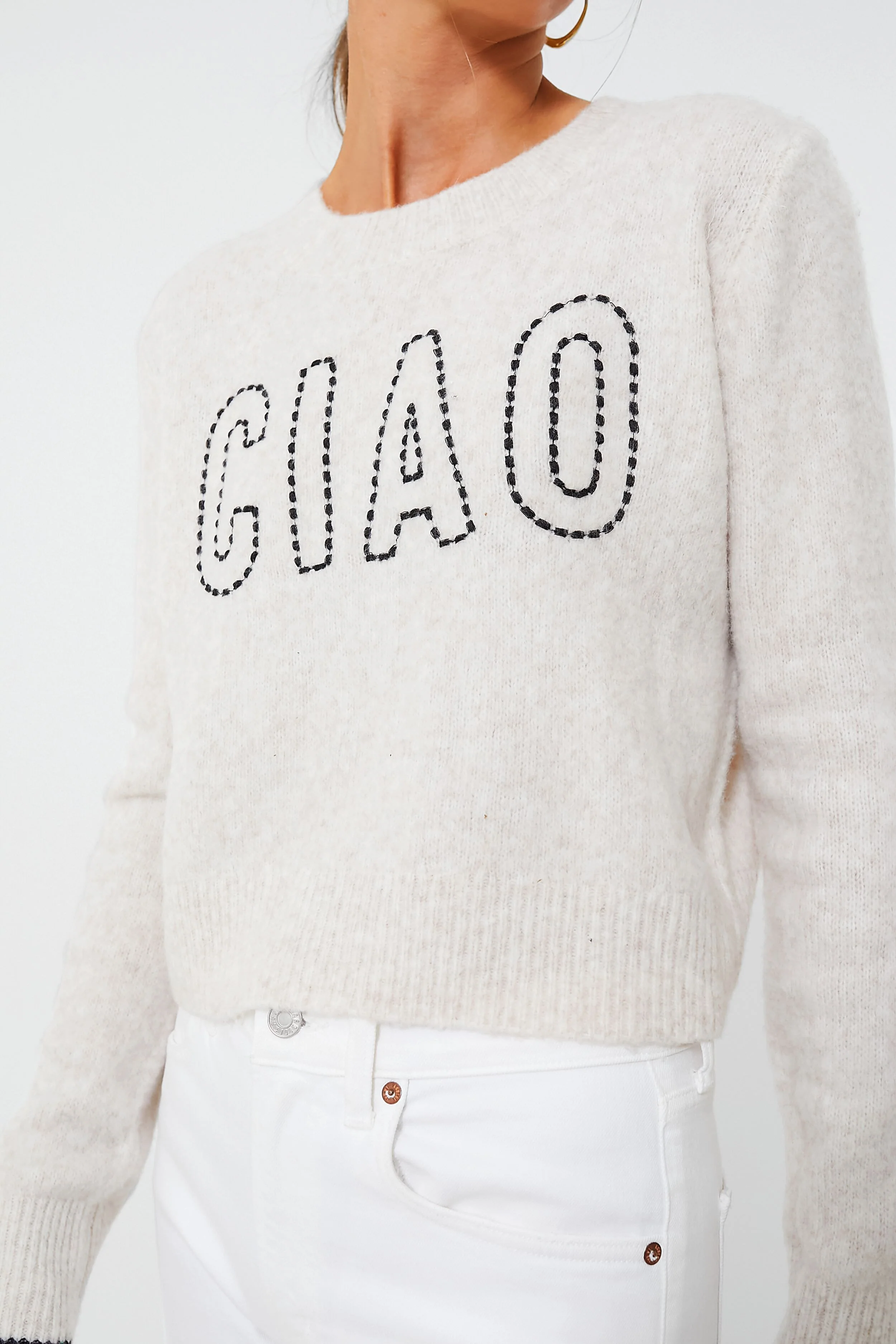 Light Oatmeal Ciao Milan Sweater - Image 5
