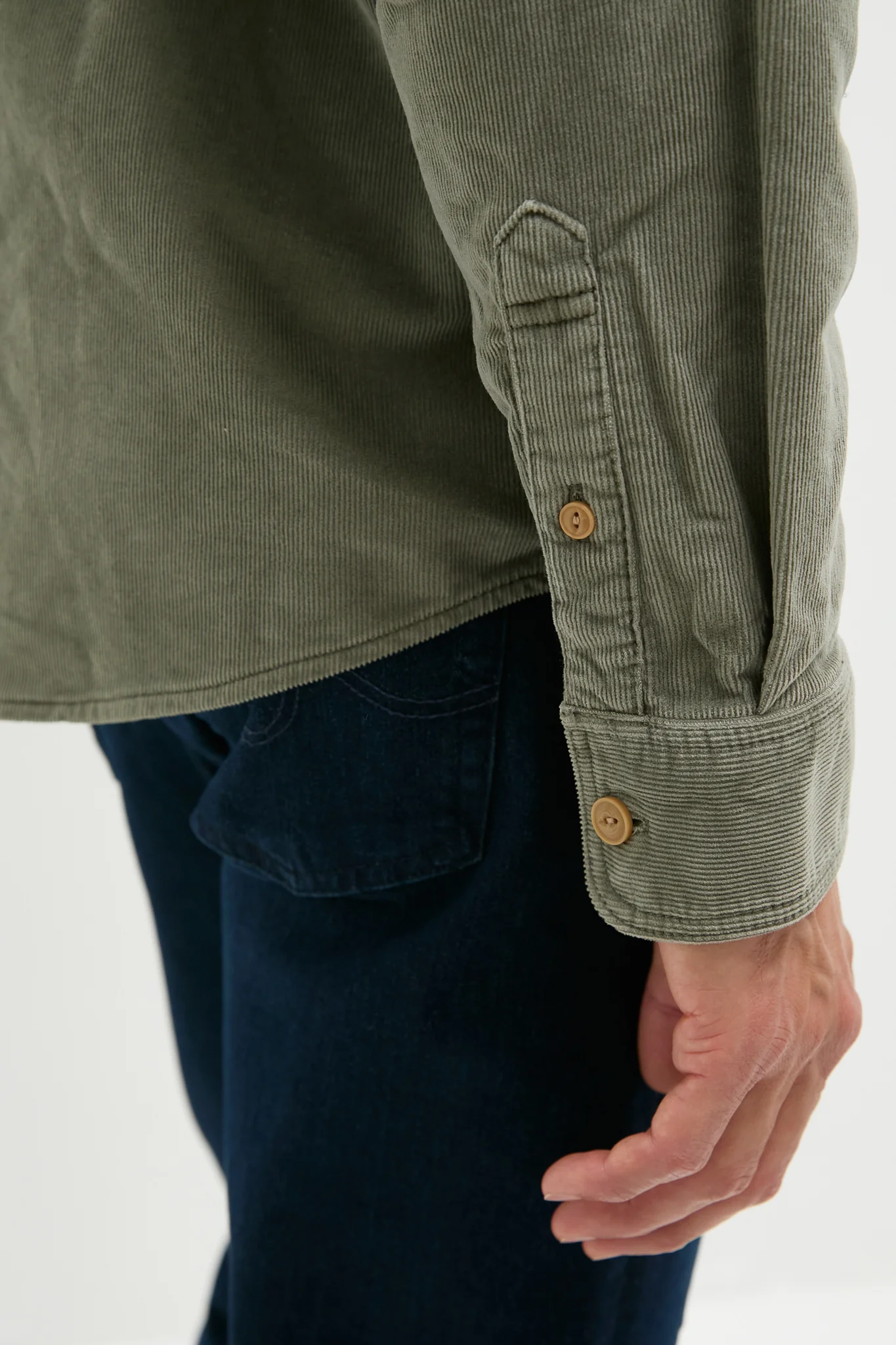 Light Pine Stretch Terry Work Shirt - Image 5