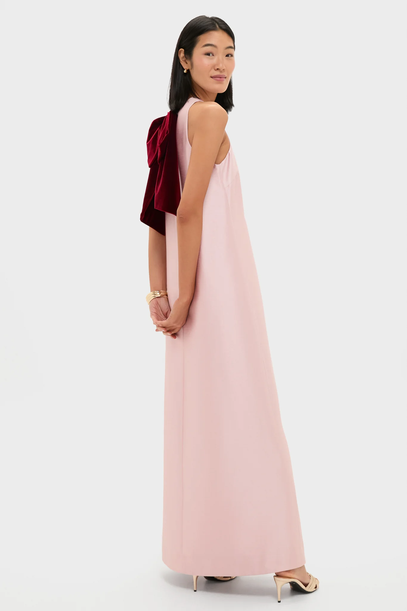 Light Pink Dupioni Portia Gown - Image 3
