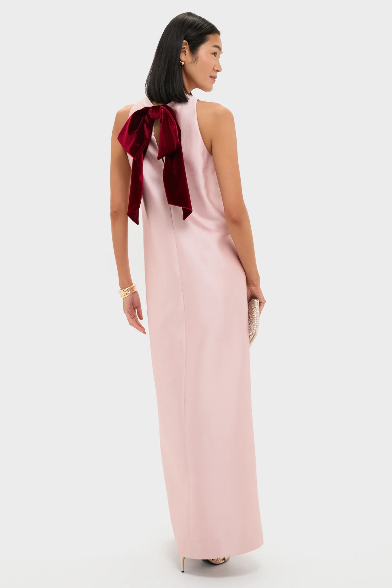 Light Pink Dupioni Portia Gown - Image 4